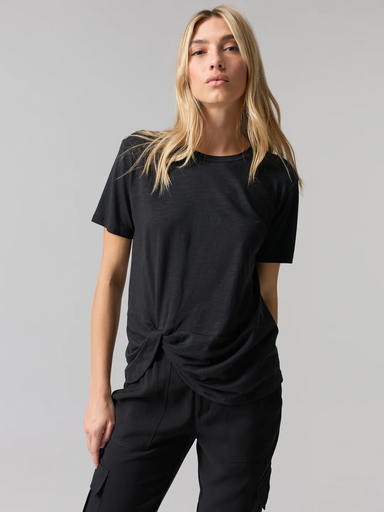 Sanctuary Riptide Twist Tee - Black Clothing - Tops - Shirts - SS Knits by Sanctuary | Grace the Boutique