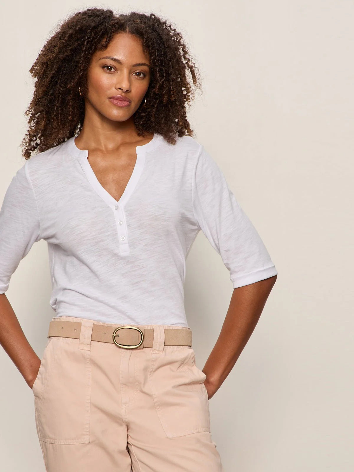 Sanctuary Rolled Sleeve Tee - White