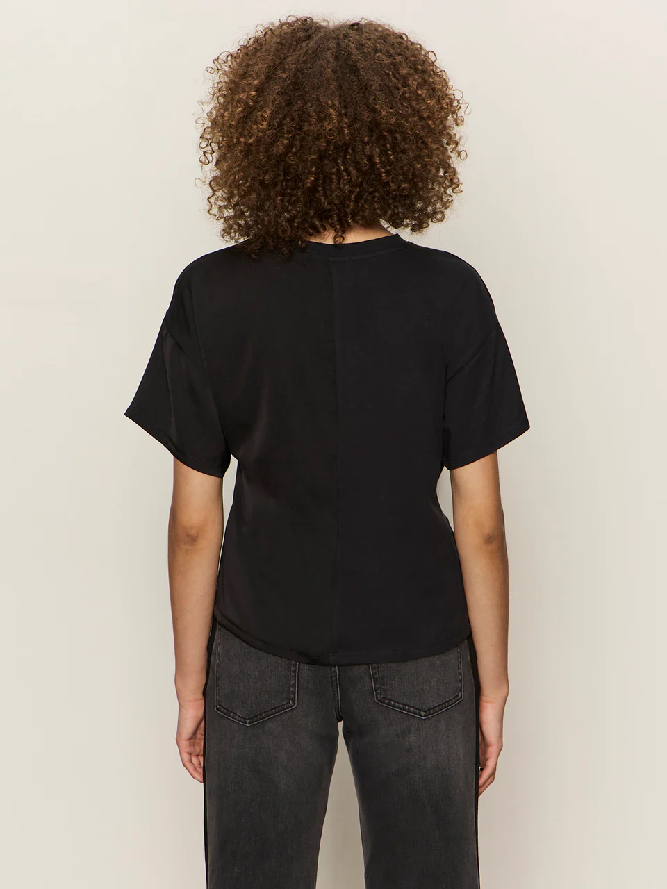 Sanctuary Satin Mix Tee - Black