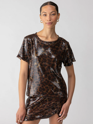 Sanctuary Sequin Perfect Tee - Night Spots Clothing - Tops - Shirts - SS Knits by Sanctuary | Grace the Boutique