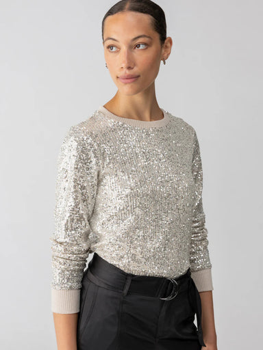 Sanctuary Sparkle Together Top - Champagne Clothing - Tops - Shirts - LS Knits by Sanctuary | Grace the Boutique