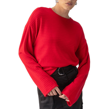 Sanctuary Textured Ottoman - Mars Red Clothing - Tops - Sweaters - Pullovers by Sanctuary | Grace the Boutique