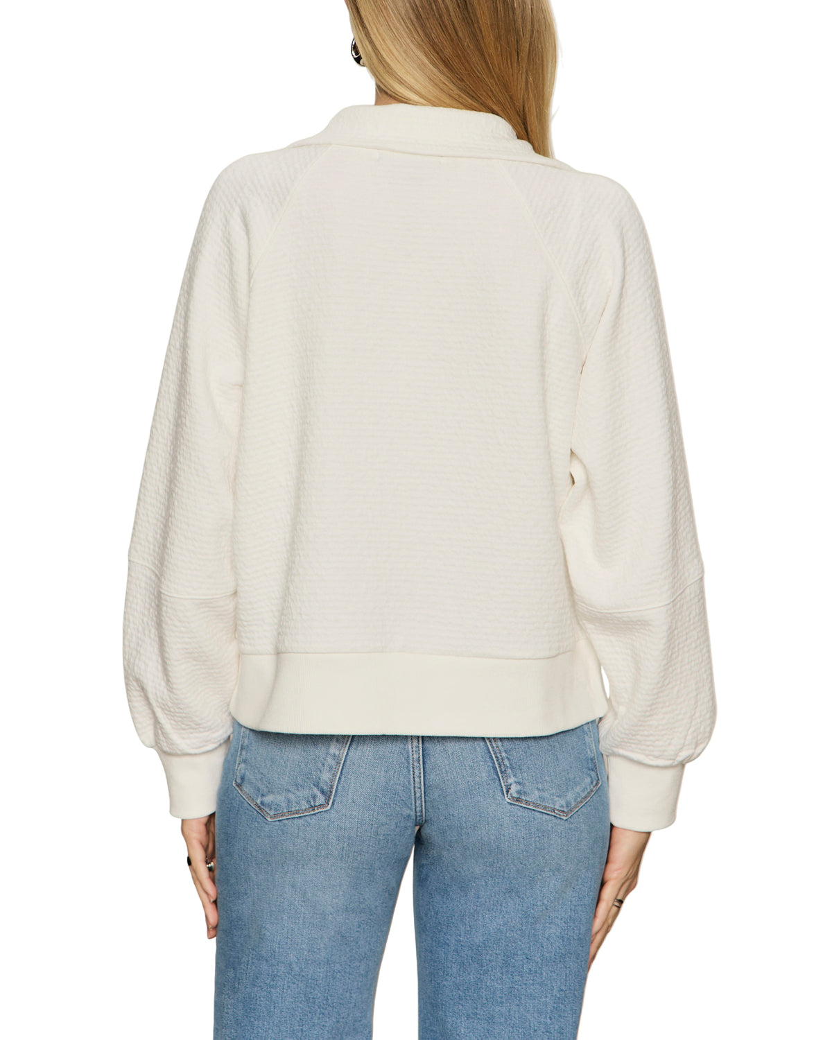 Sanctuary Textured Zip Up Popover - Chalk