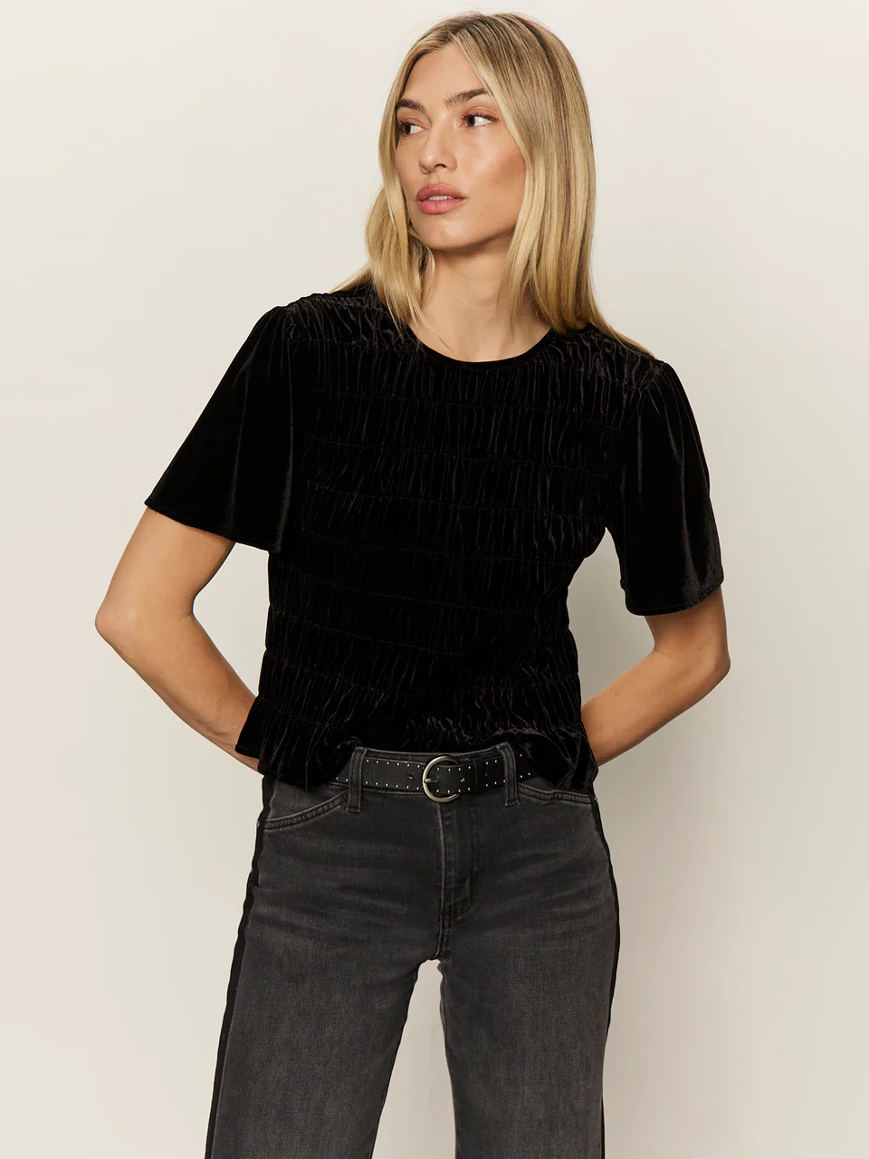Sanctuary We Belong Together Velvet Top - Black