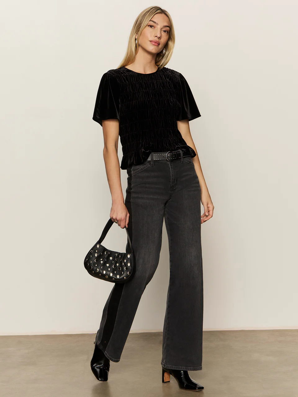 Sanctuary We Belong Together Velvet Top - Black