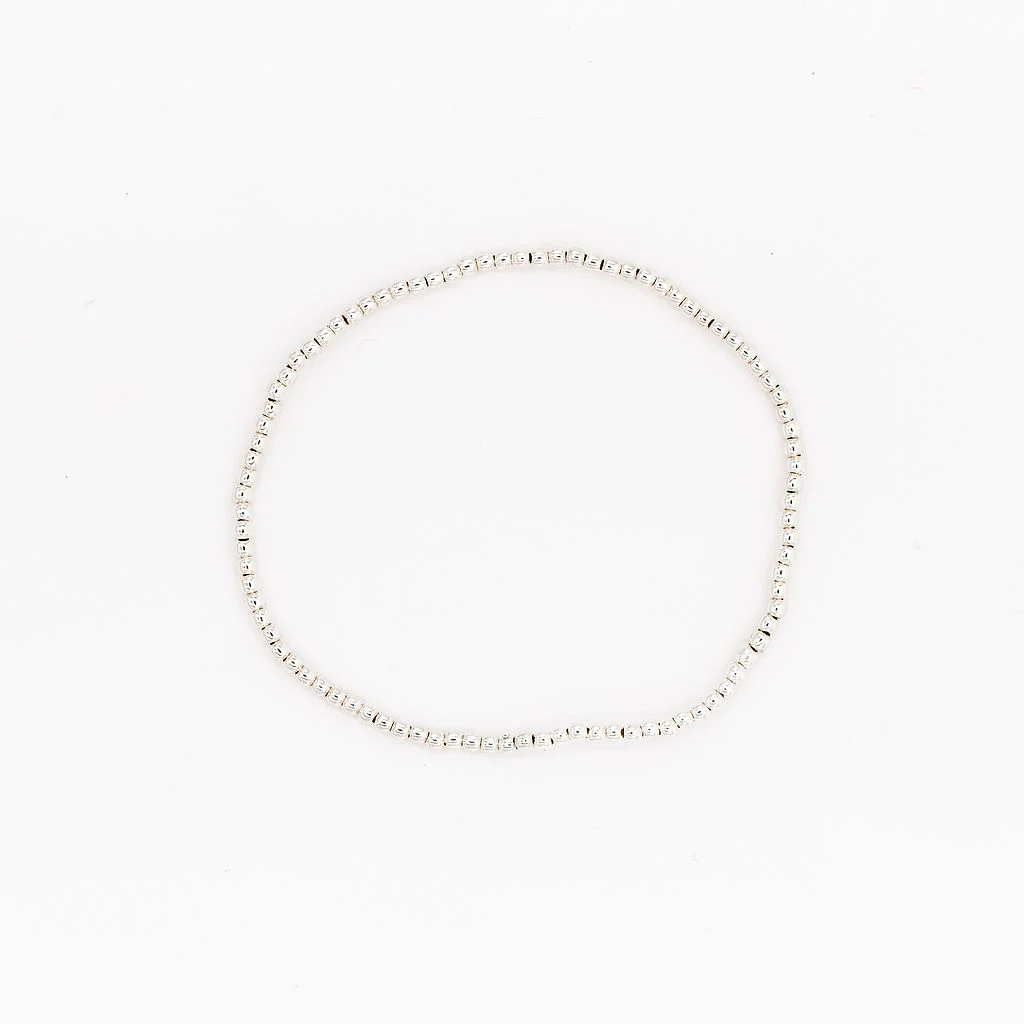Saskia de Vries Leave On Bracelet 2mm - Silver