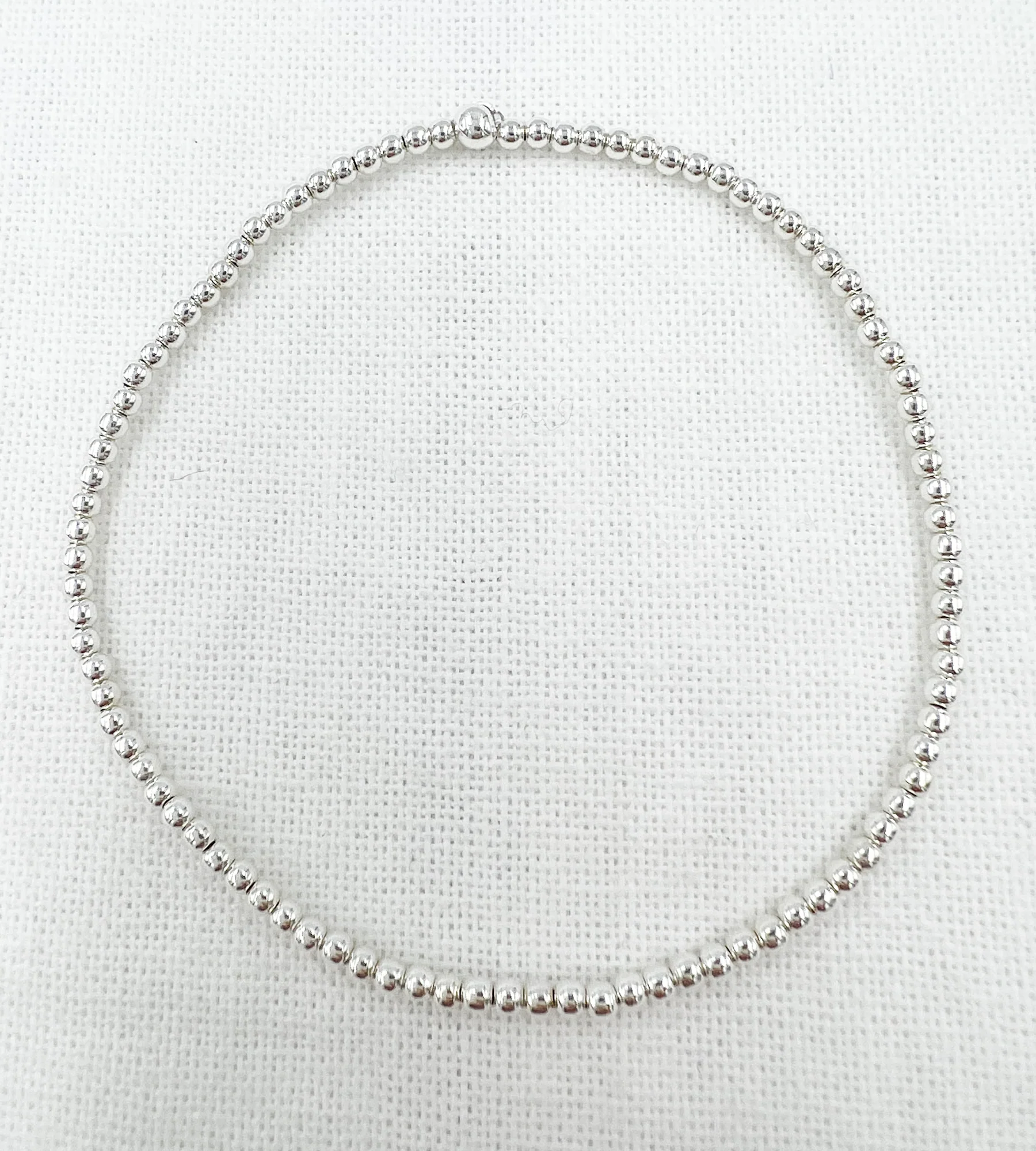 Saskia de Vries Leave On Bracelet 2mm - Silver