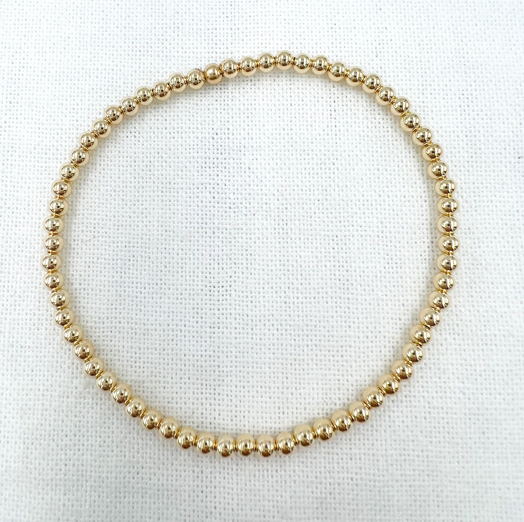 Saskia de Vries Leave On Bracelet 3mm - Gold