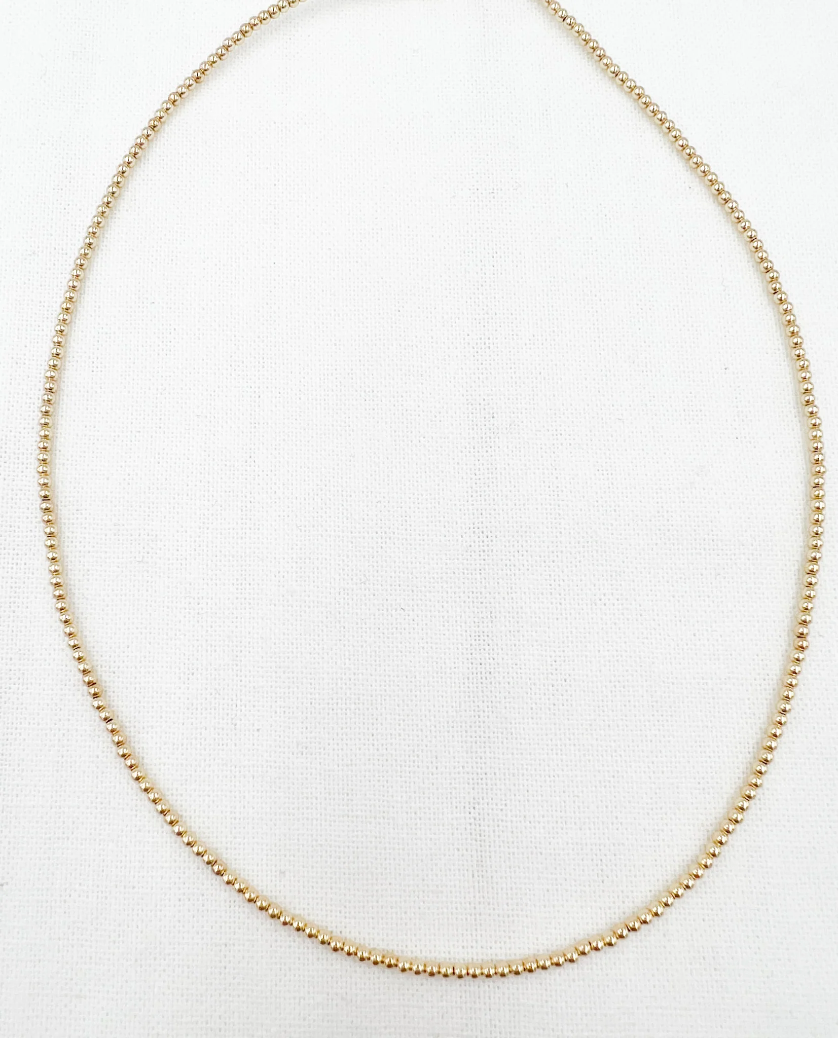 Saskia de Vries Leave On Necklace 2mm - Gold