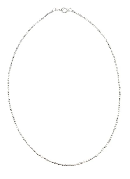 Saskia de Vries Leave On Necklace 2mm - Silver