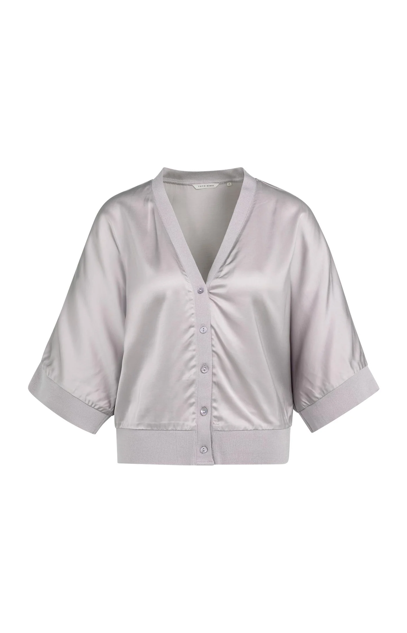Yaya Satin Cardigan - Iris