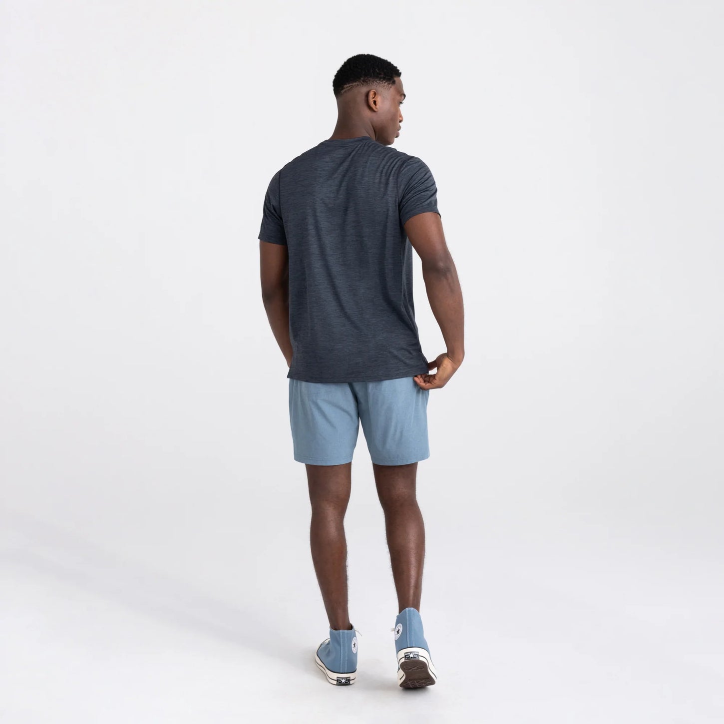 Saxx 7” Sport 2 Life 2 in 1 Short - Stone Blue Heather Mens - Other Mens - Bottoms by Saxx | Grace the Boutique