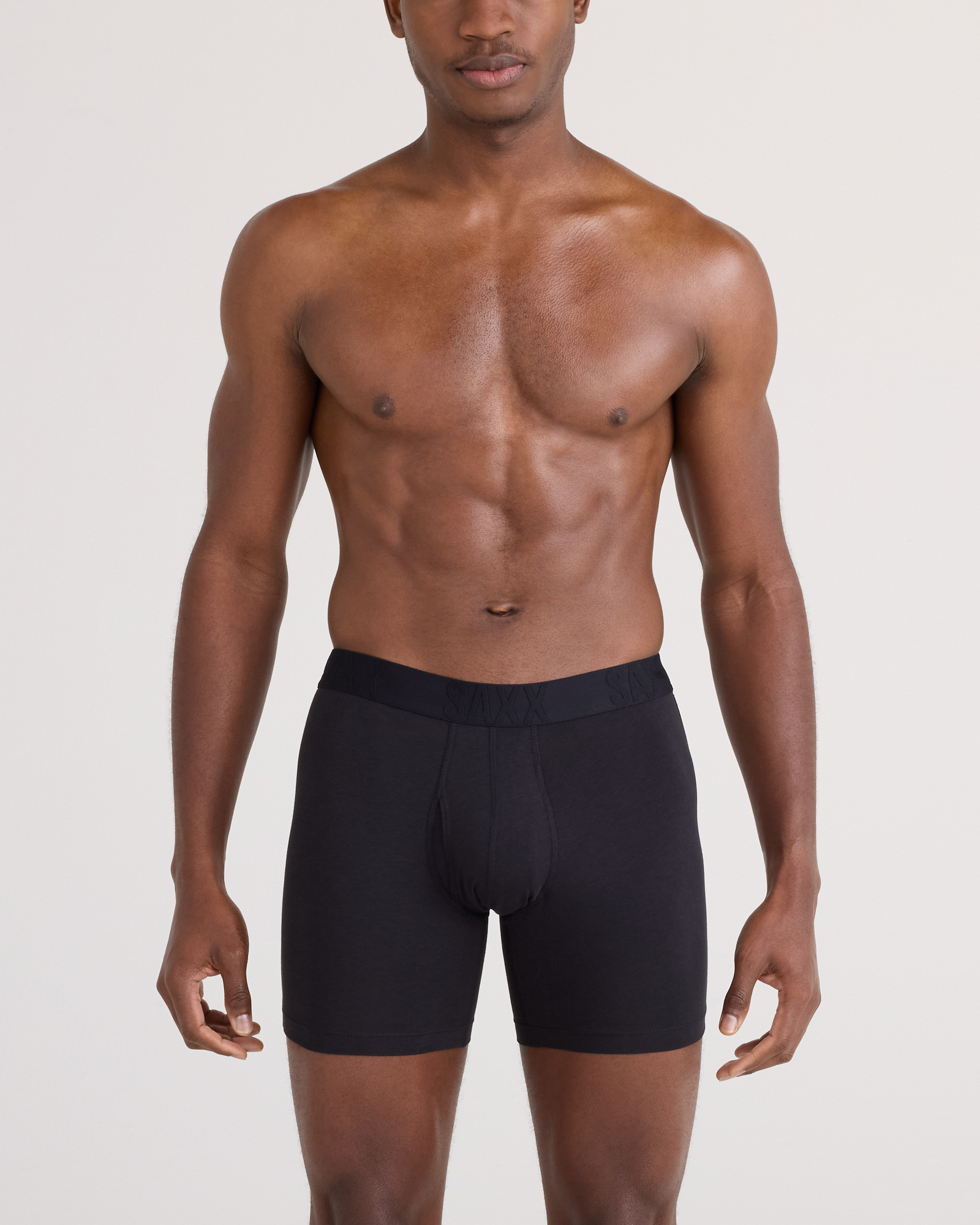 Saxx Droptemp Cooling Cotton Boxer Fly - Black