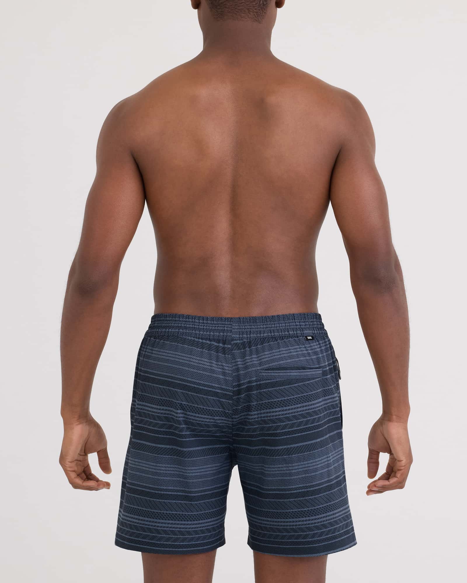 Saxx Sea to Shore 2N1 Volley Short 6” - Agitated Stripe Indigo