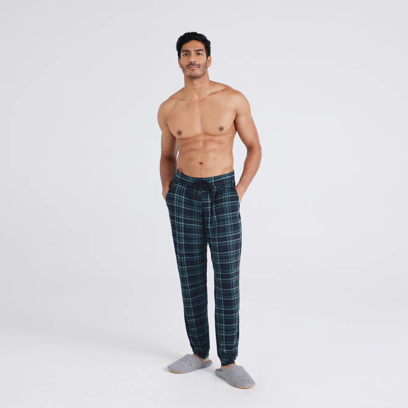 Saxx Snooze Pant - Flannel Plaid/Dark Denim Mens - Other Mens - Apparel by Saxx | Grace the Boutique