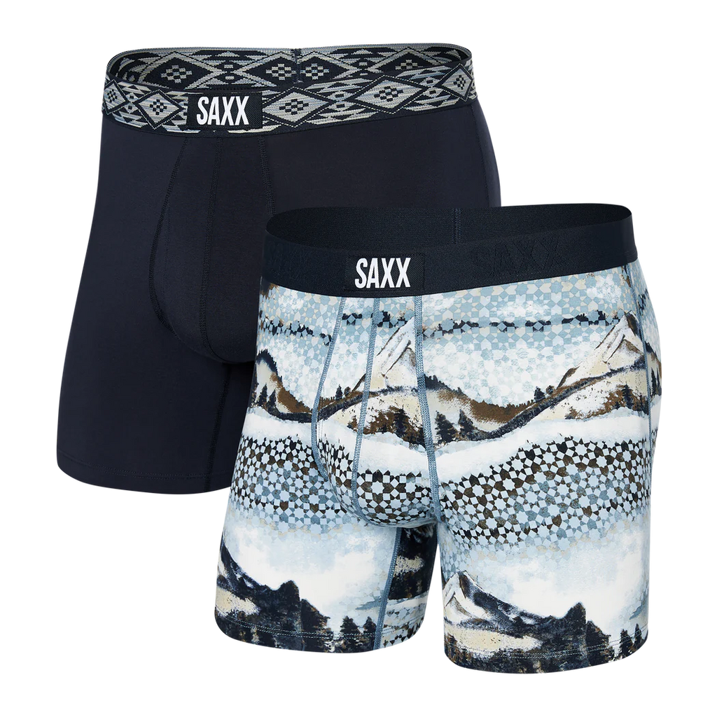 Saxx Ultra Boxer Brief 2 Pack - Foggy Mtns/Ink Asher — Grace the Boutique