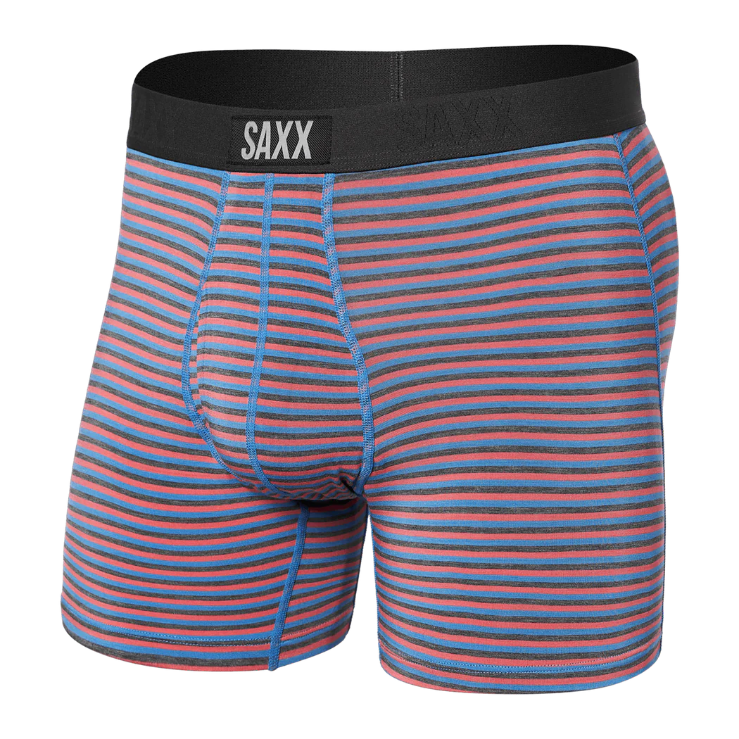 Saxx Ultra Boxer Brief - Micro Stripe - Coral Pop Mens - Saxx - Ultra by Saxx | Grace the Boutique