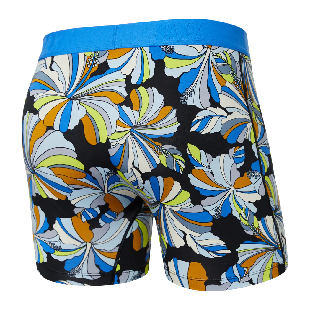 Saxx Ultra Super Soft Boxer Brief Fly - Flower Pop Blue Mens - Saxx - Ultra by Saxx | Grace the Boutique