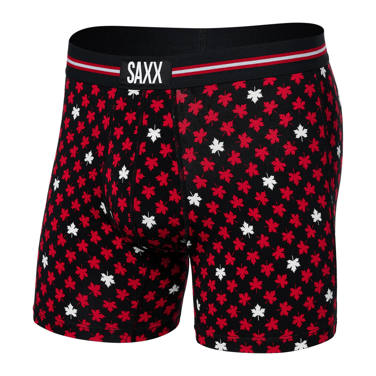 Saxx Vibe Boxer Brief - Maple Leaf - Black Unclassified by Saxx | Grace the Boutique