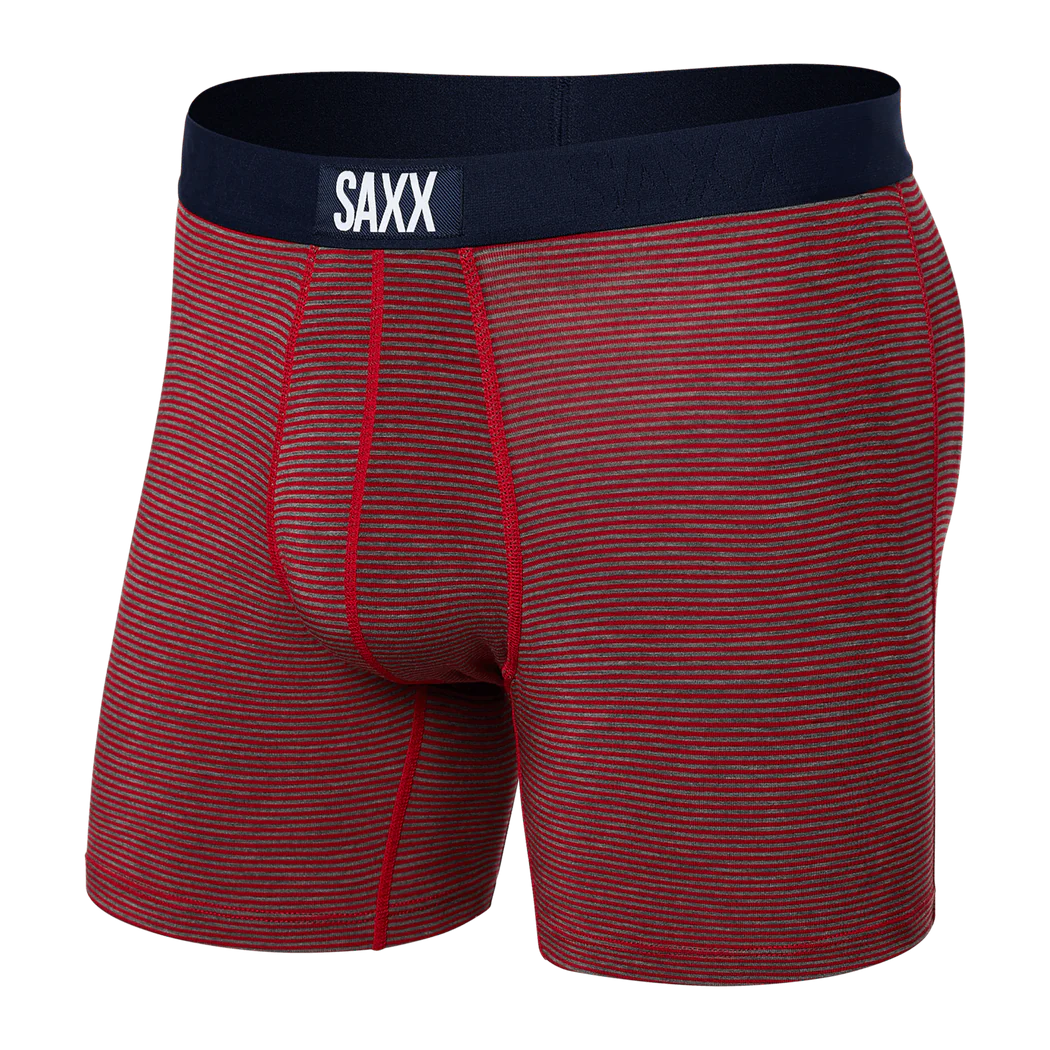 Saxx Vibe Boxer Brief - Mini Stripe - Cherry Mens - Saxx - Vibe by Saxx | Grace the Boutique