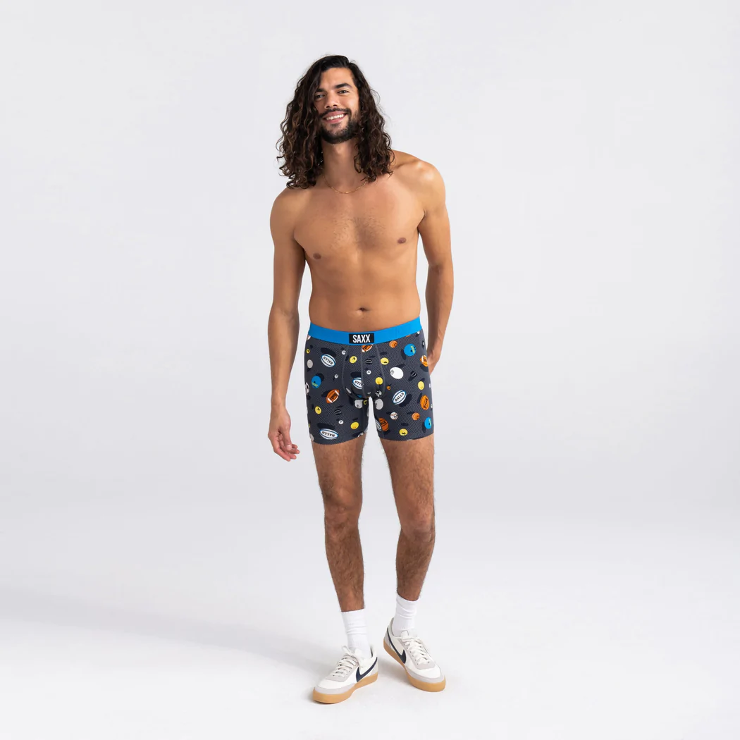 Saxx Vibe Super Soft Boxer Brief - Balls to the Walls Black Men’s - Saxx - Vibe by Saxx | Grace the Boutique
