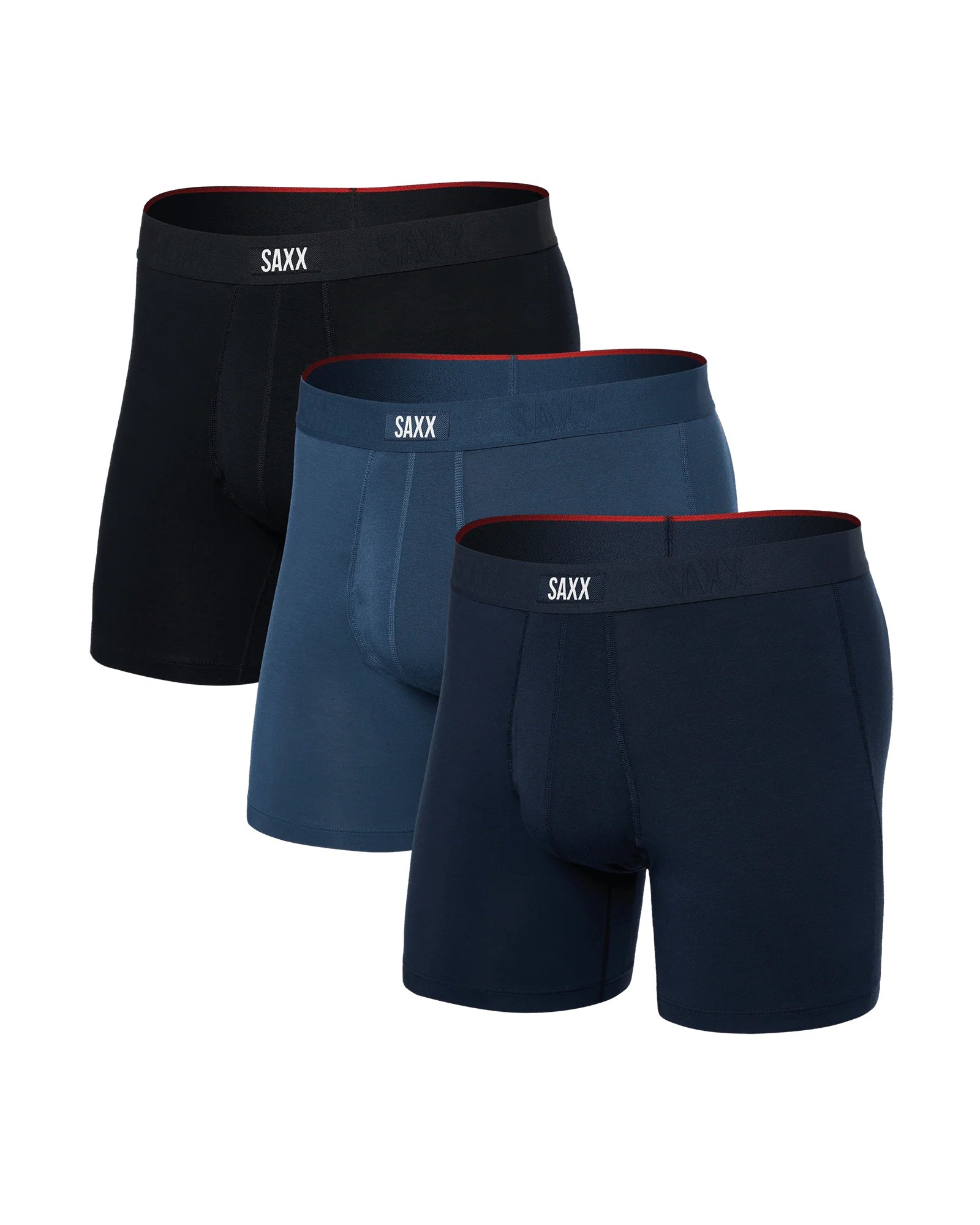 Saxx Vibe Xtra Boxer Brief 3 Pack - Denim/Navy/Blk Mens - Saxx by Saxx | Grace the Boutique