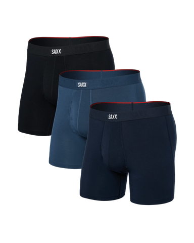 Saxx Vibe Xtra Boxer Brief 3 Pack - Denim/Navy/Blk Mens - Saxx by Saxx | Grace the Boutique