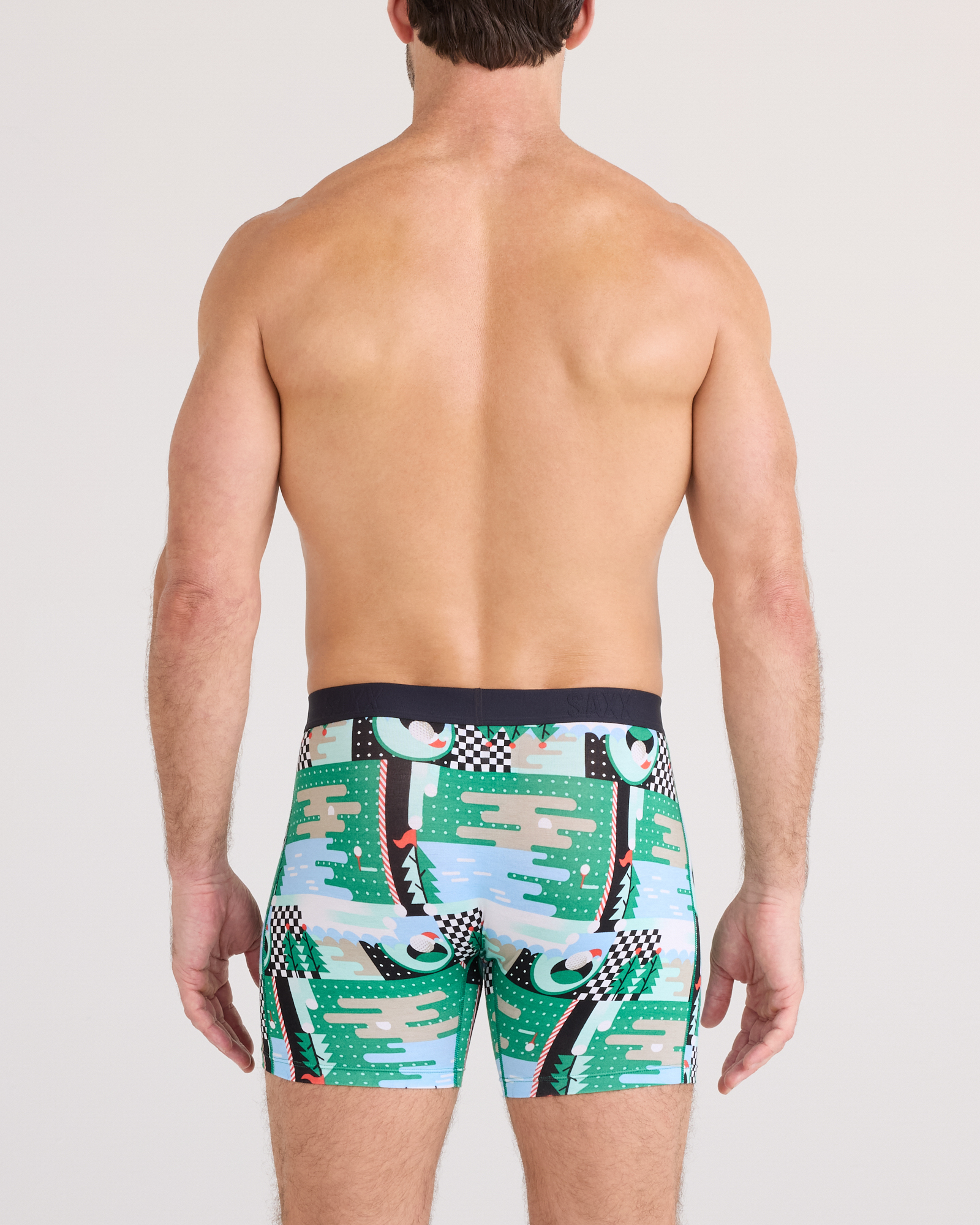 Saxx Vibe Xtra Boxer Brief Fly 2 Pack - Geo Golf Black