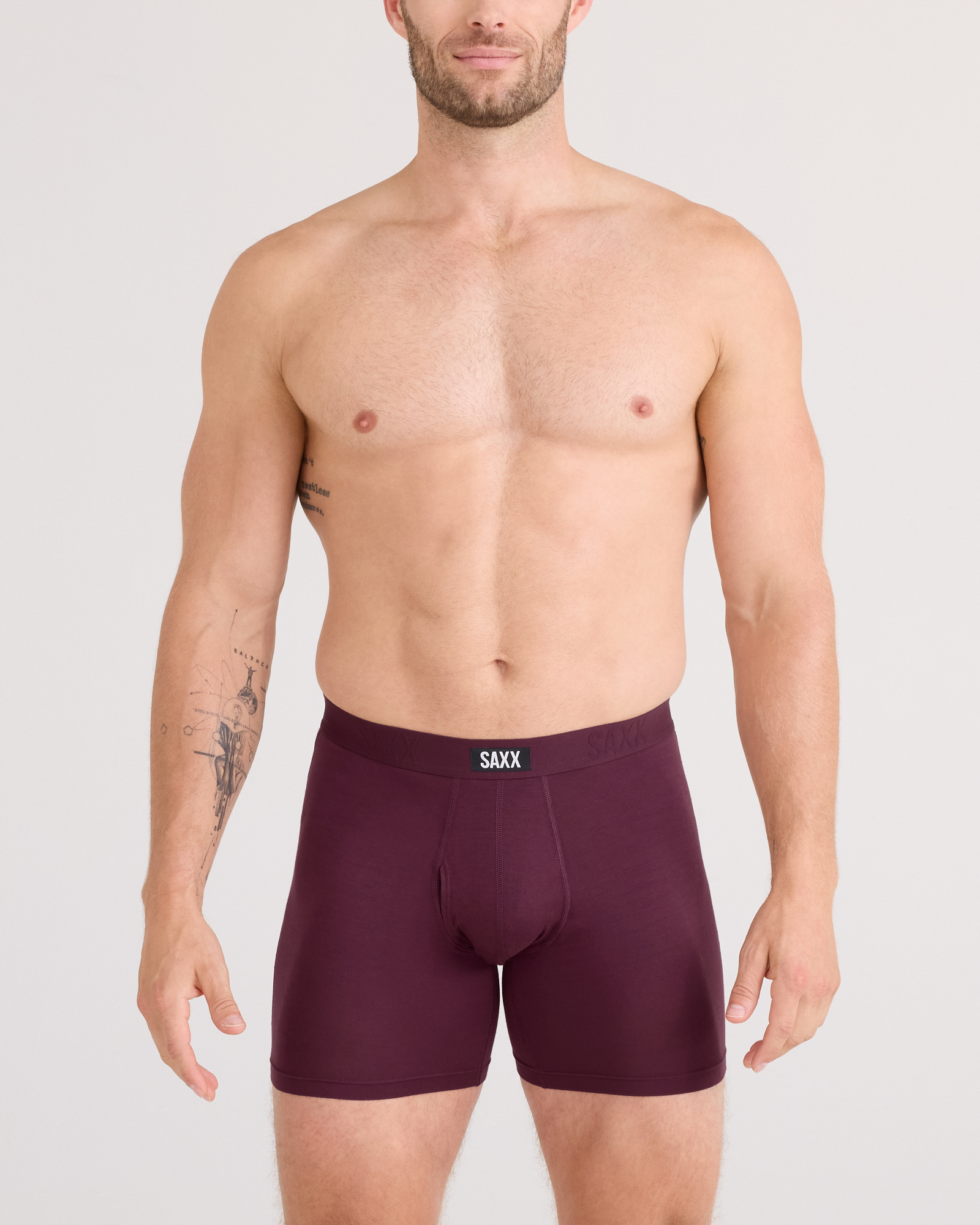 Saxx Vibe Xtra Boxer Brief Fly 2 Pack - Maroon/Washed Indigo