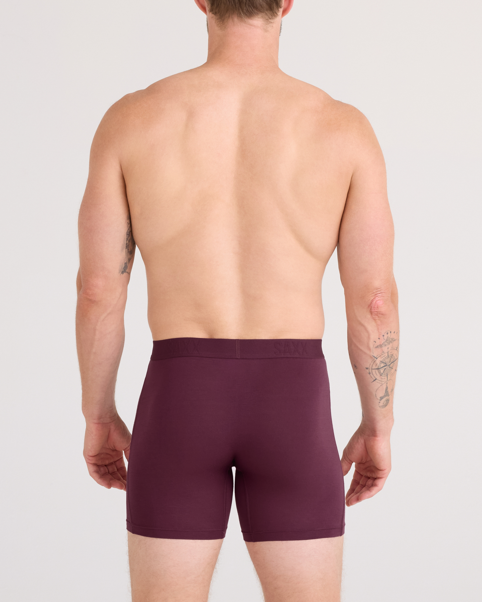 Saxx Vibe Xtra Boxer Brief Fly 2 Pack - Maroon/Washed Indigo