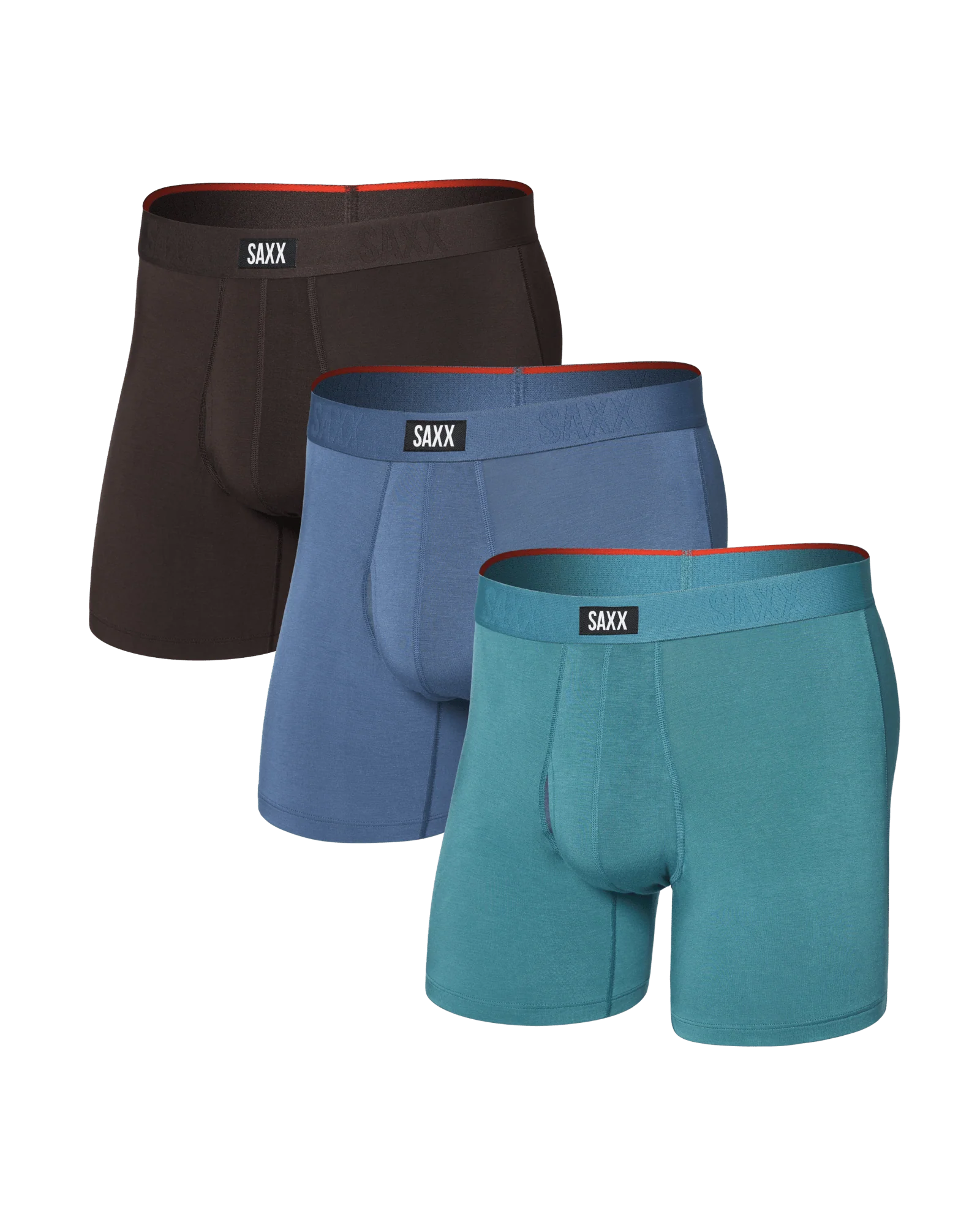 Saxx Vibe Xtra Boxer Brief Fly 3 Pack - Seascape/Indigo/Dark Chocolate