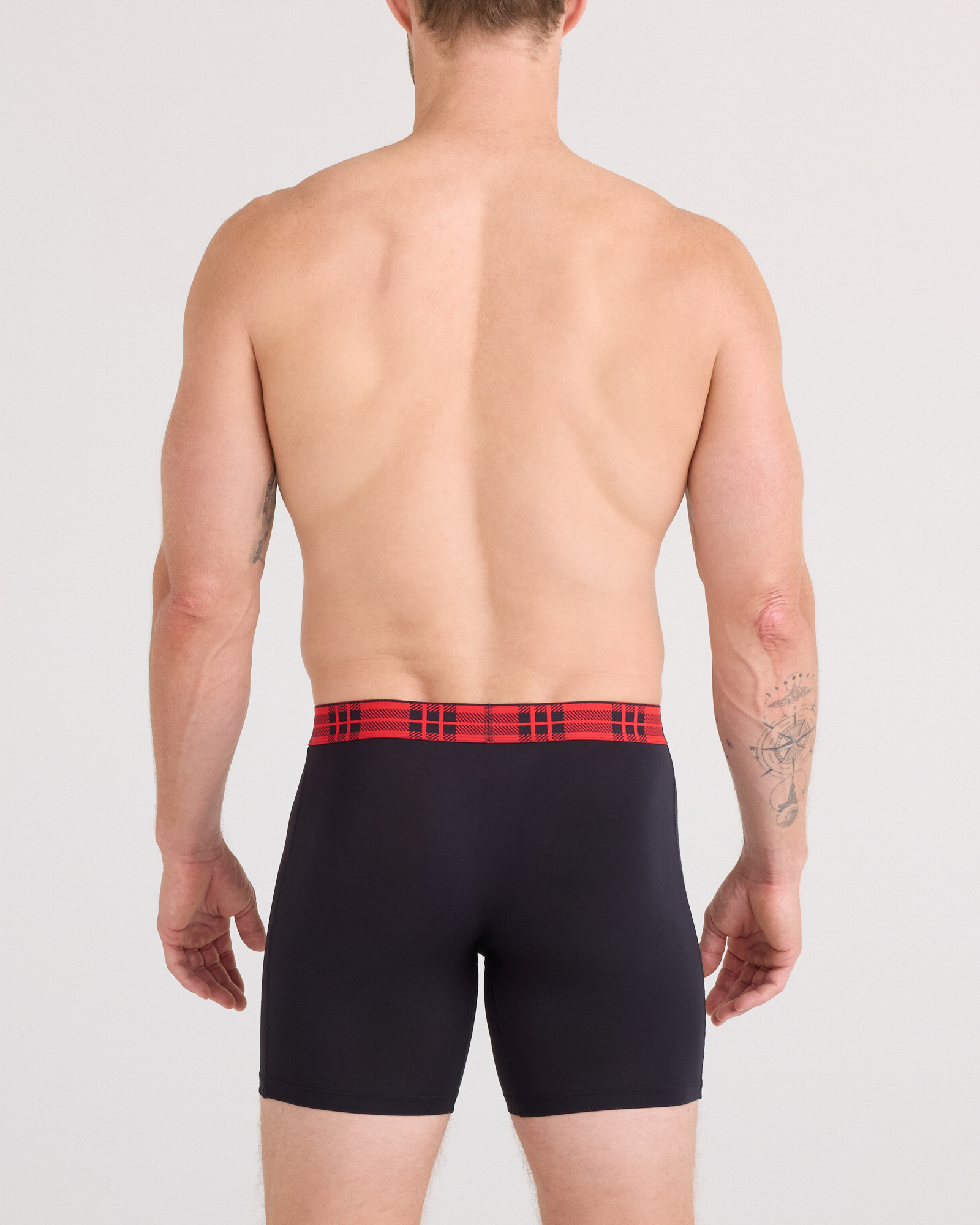 Saxx Vibe Xtra Boxer Brief Fly 3 Pack - Sweet Stripe Check Black