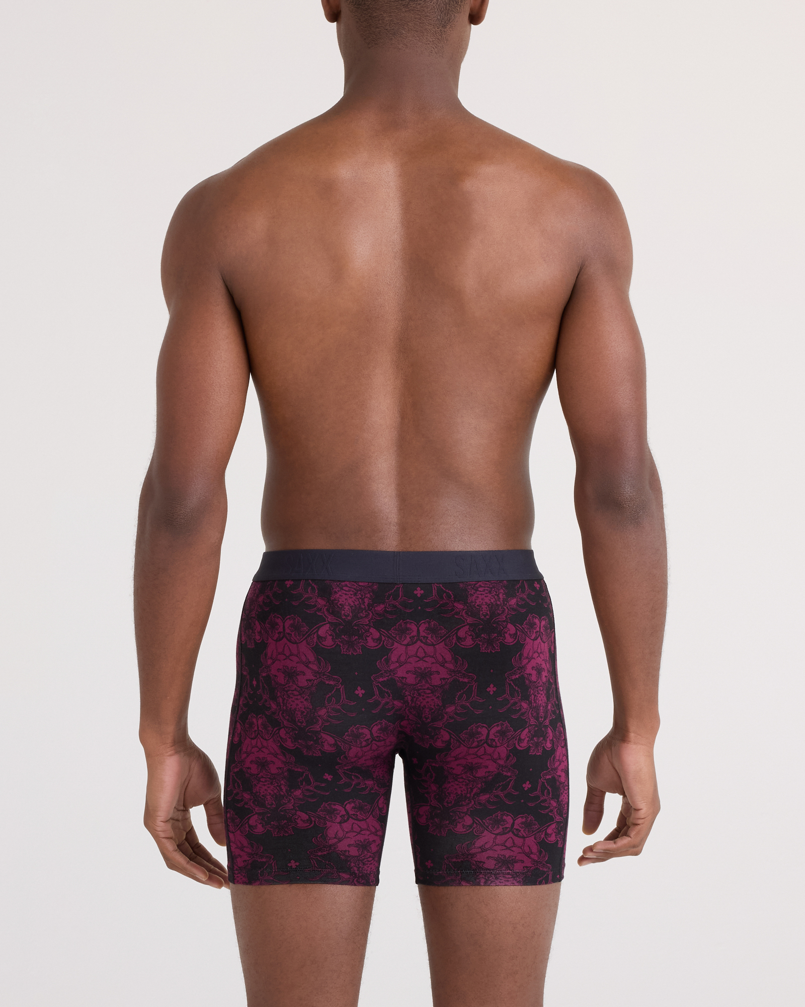 Saxx Vibe Xtra Boxer Brief Fly - Bear Brocade Maroon