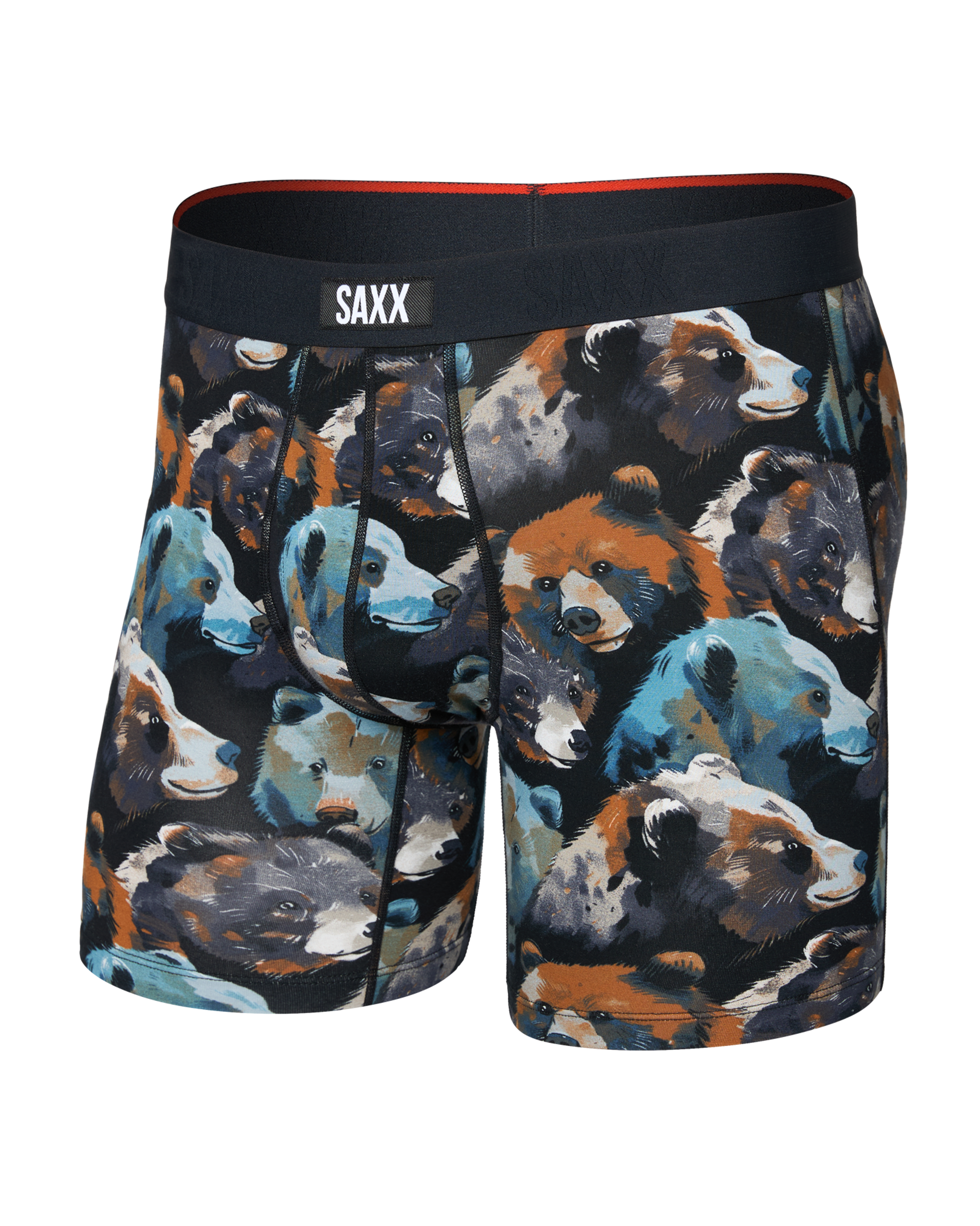 Saxx Vibe Xtra Boxer Brief Fly - Beartastic Black