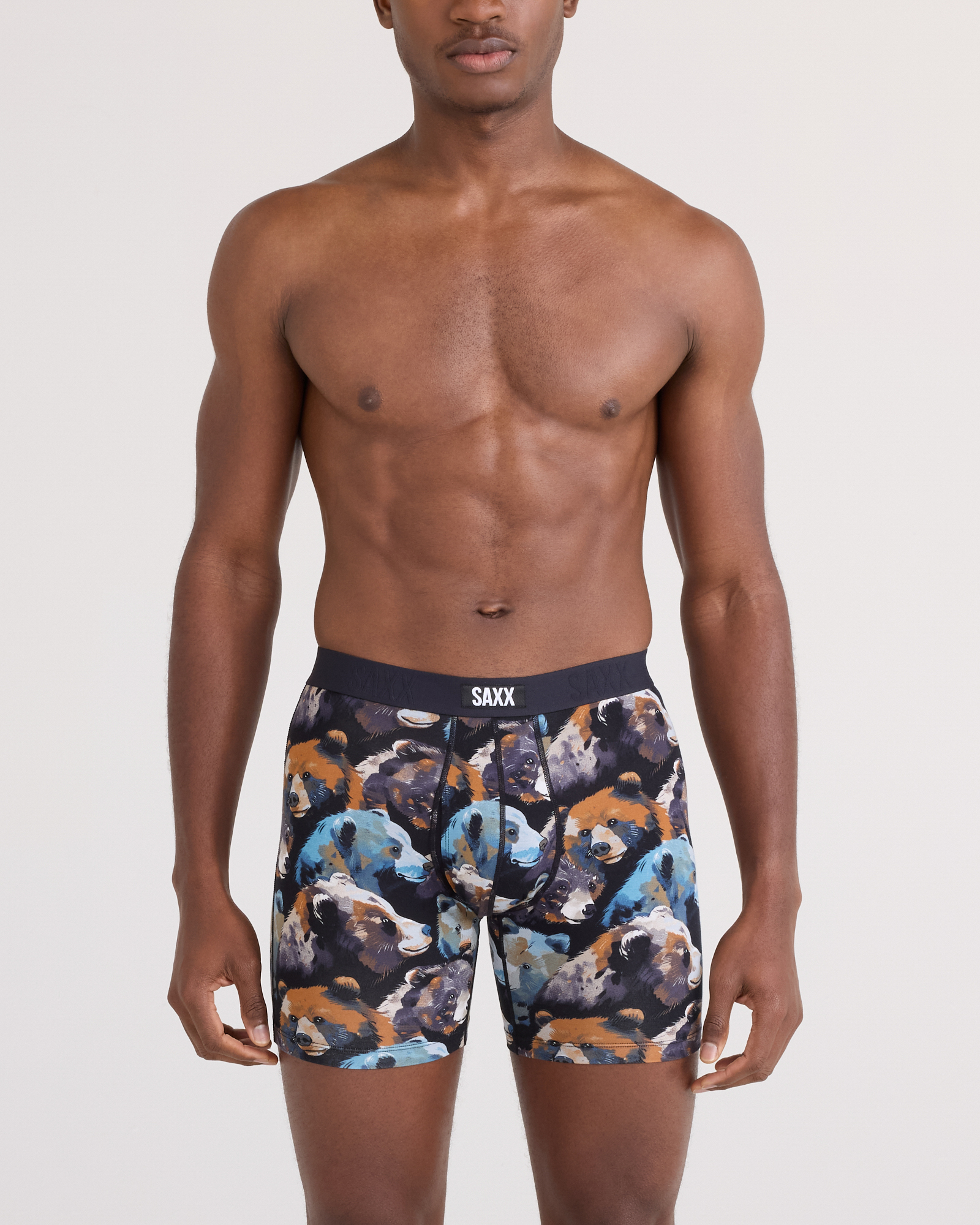 Saxx Vibe Xtra Boxer Brief Fly - Beartastic Black