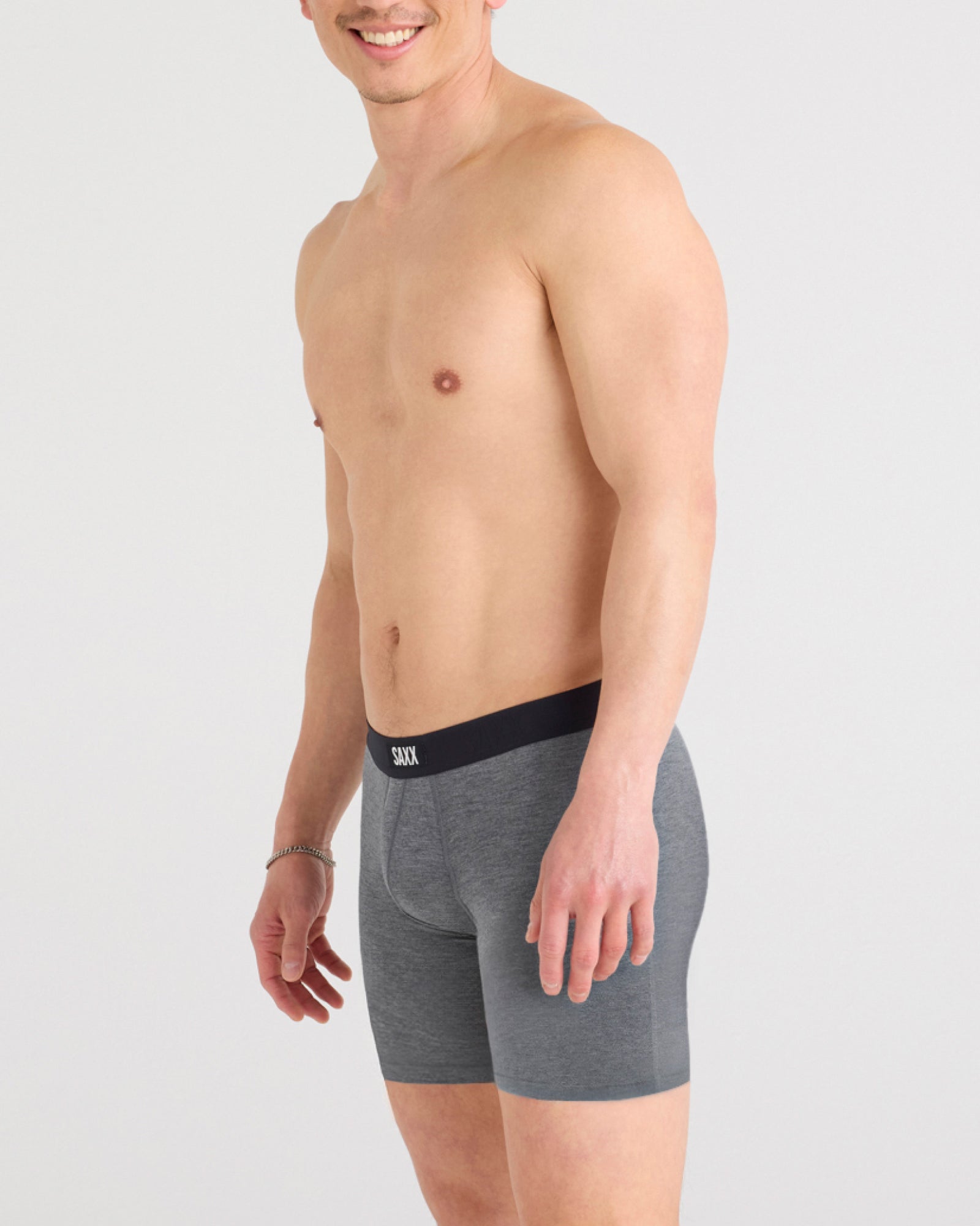 Saxx Vibe Xtra Boxer Brief Fly - Dark Grey Heather