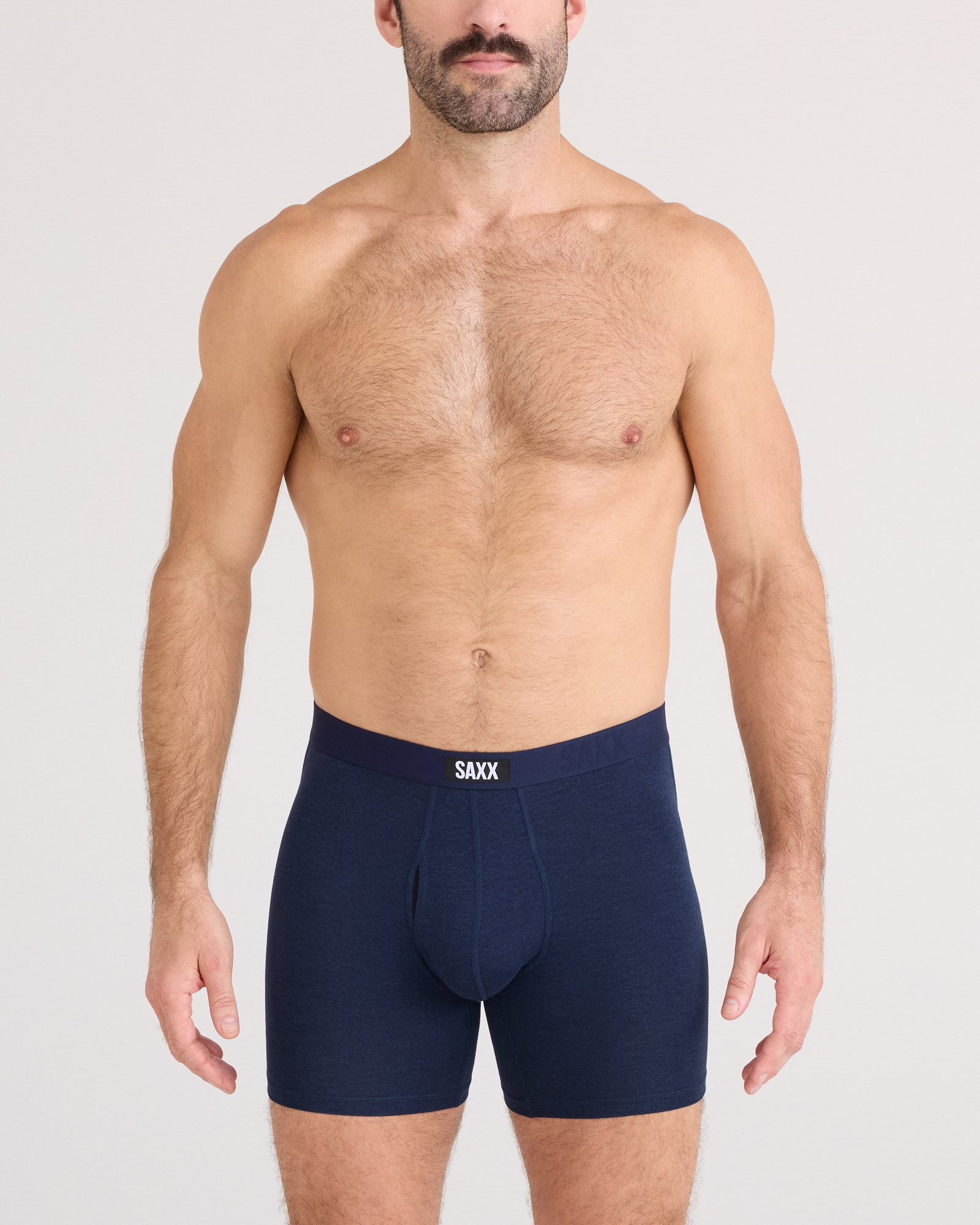 Saxx Vibe Xtra Boxer Brief Fly - Dark Navy Heather