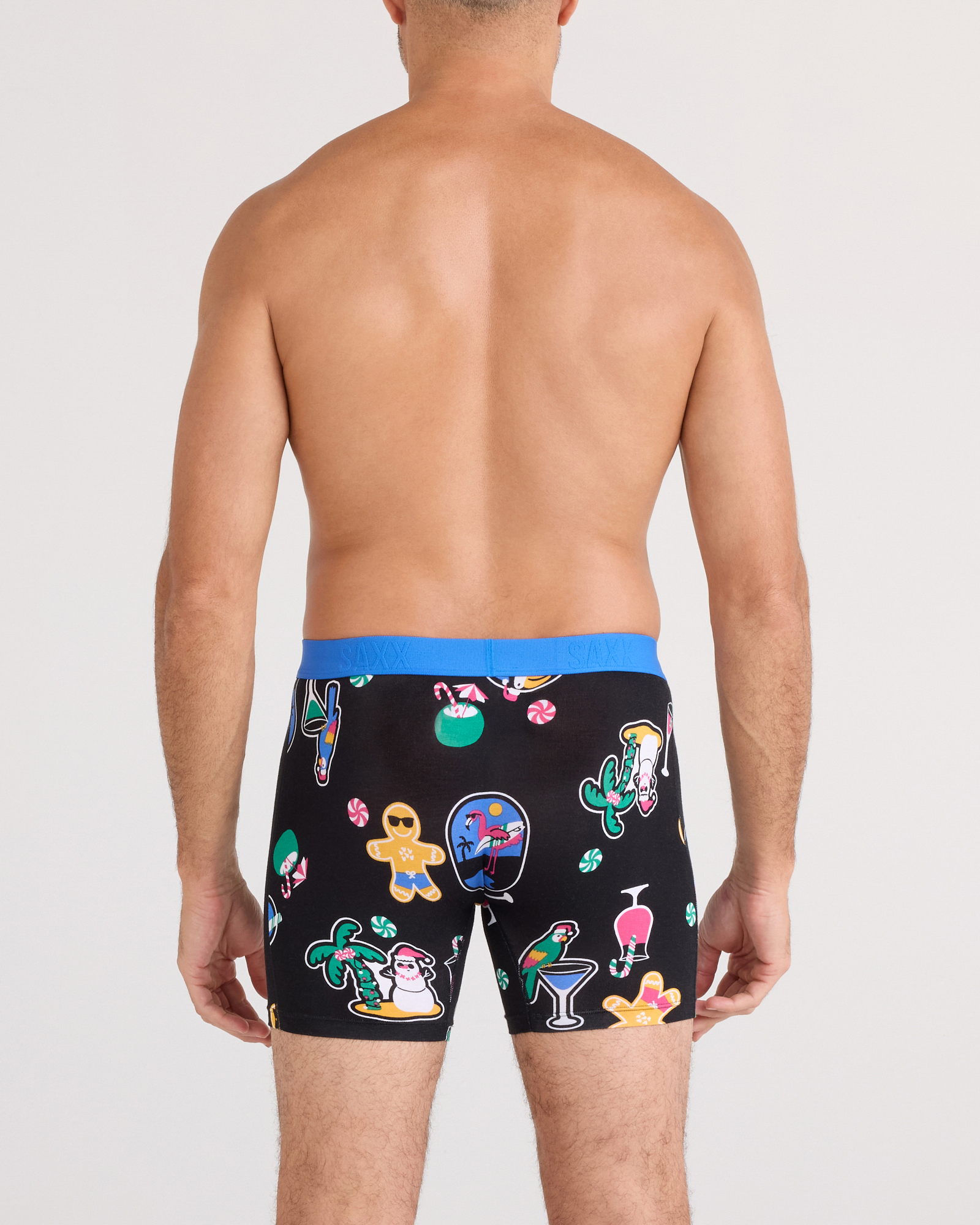 Saxx Vibe Xtra Boxer Brief Fly - Island Holiday Black