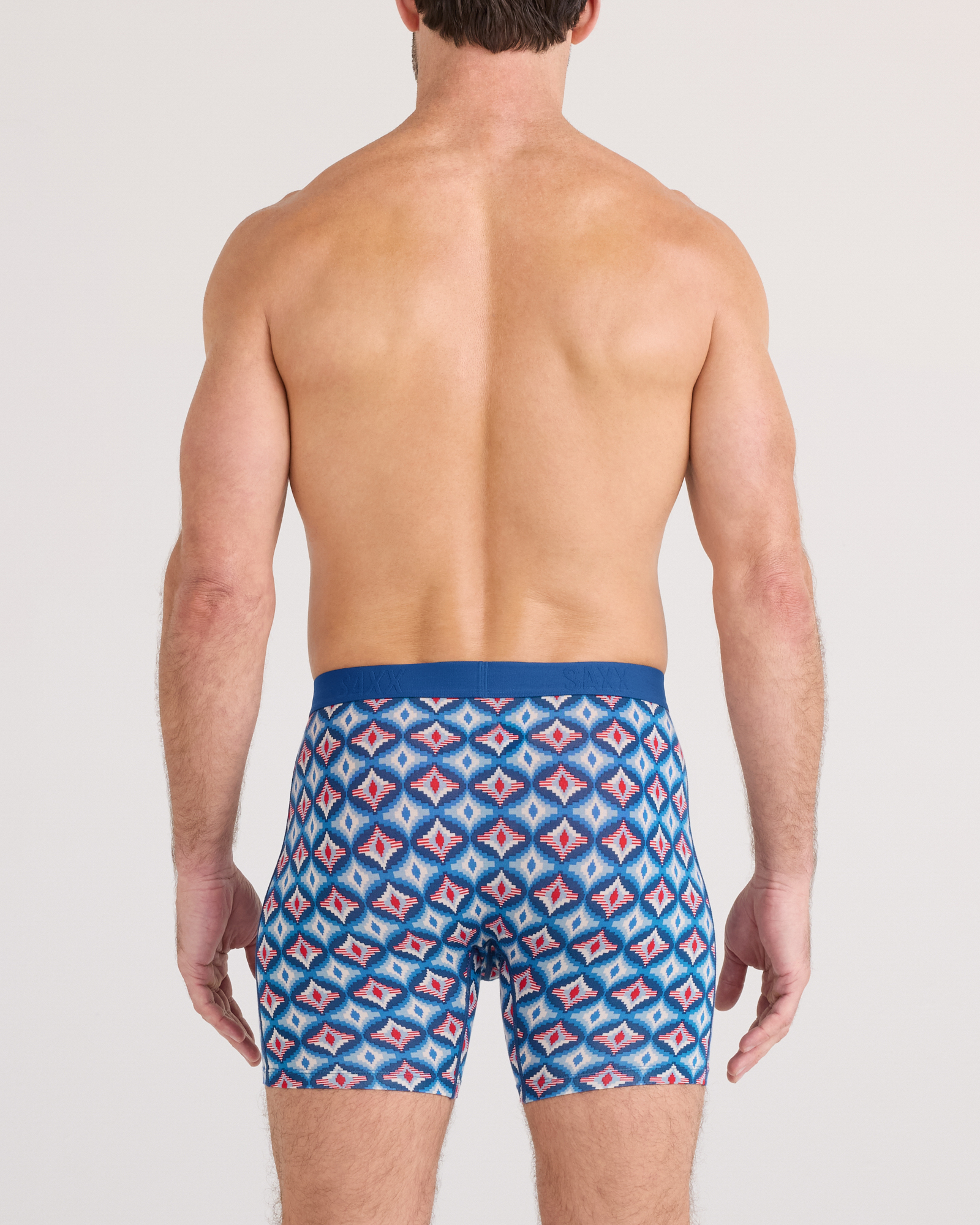 Saxx Vibe Xtra Boxer Brief Fly - Lo-Tech Foulard Blue