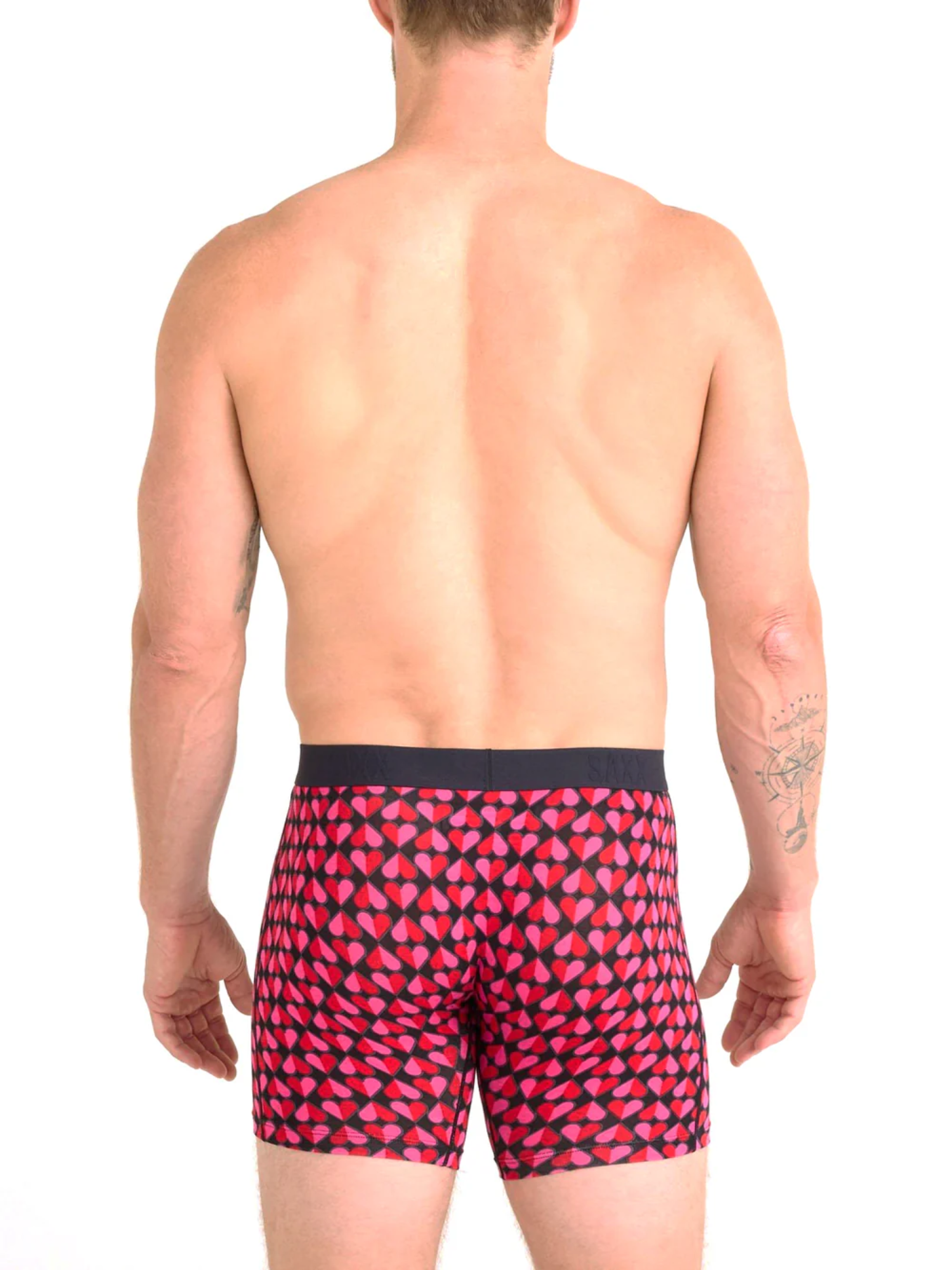 Saxx Vibe Xtra Boxer Brief Fly - Love Check Baby Black