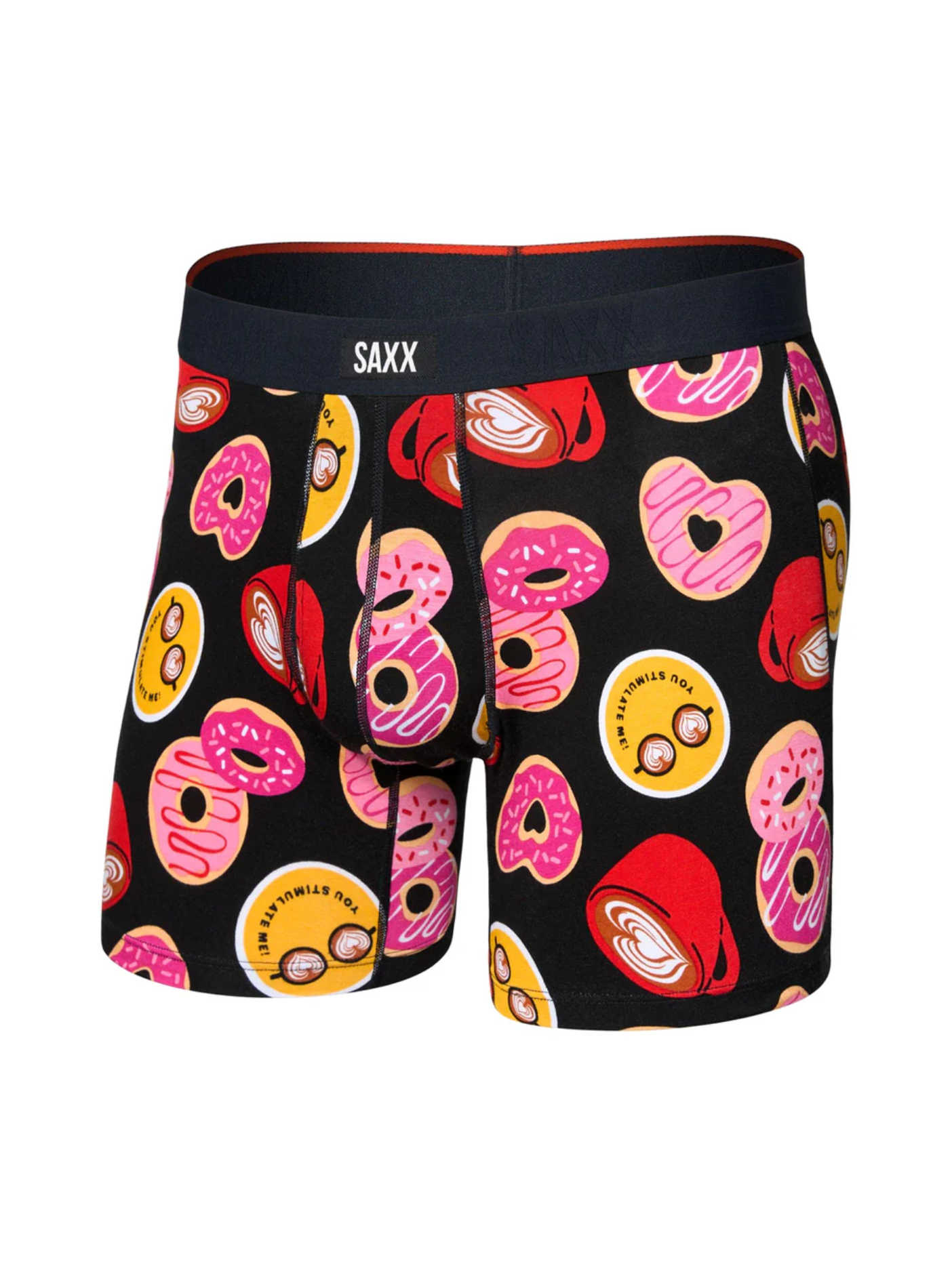 Saxx Vibe Xtra Boxer Brief Fly - Love Story Black