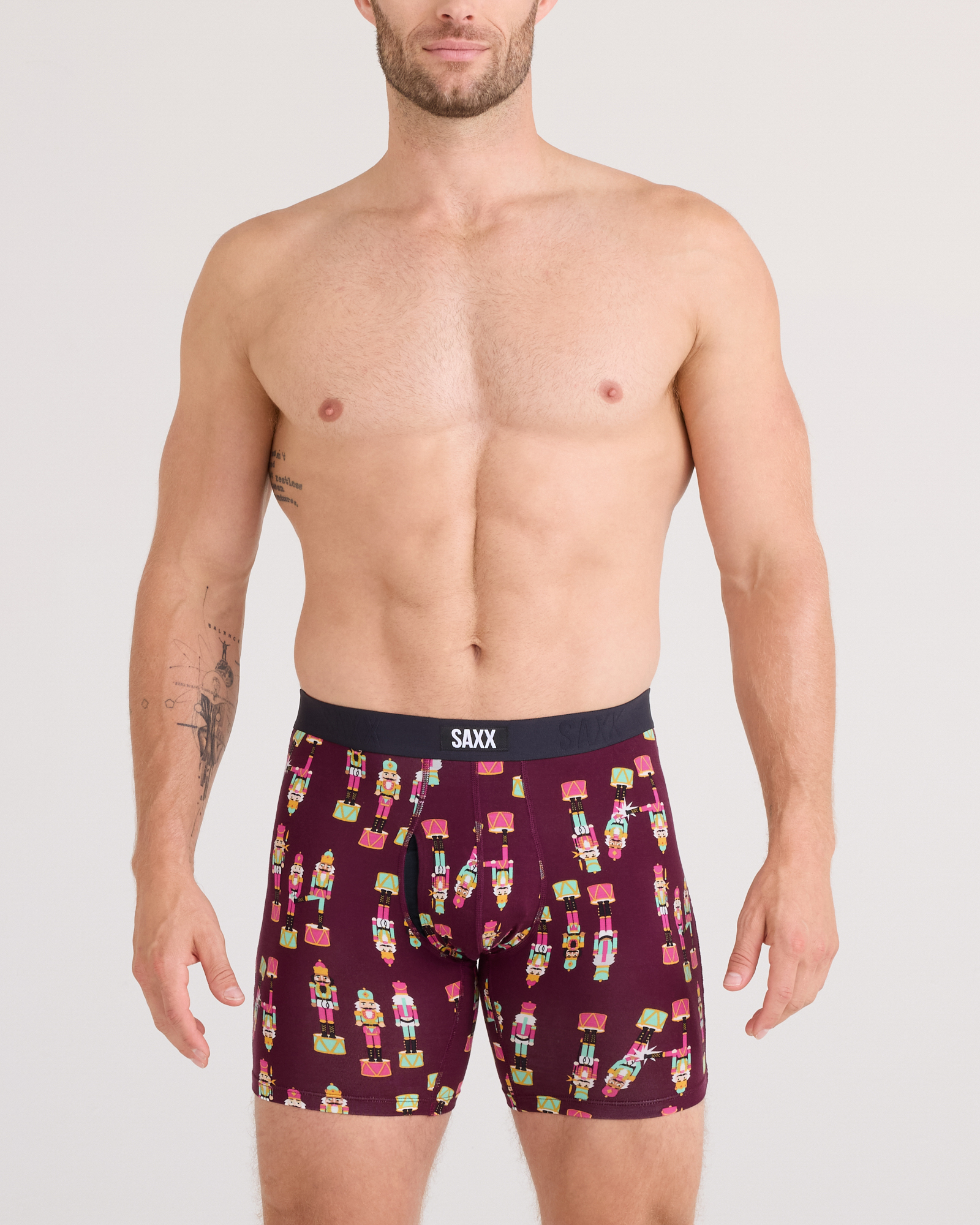 Saxx Vibe Xtra Boxer Brief Fly - Nutcracker 25 Maroon