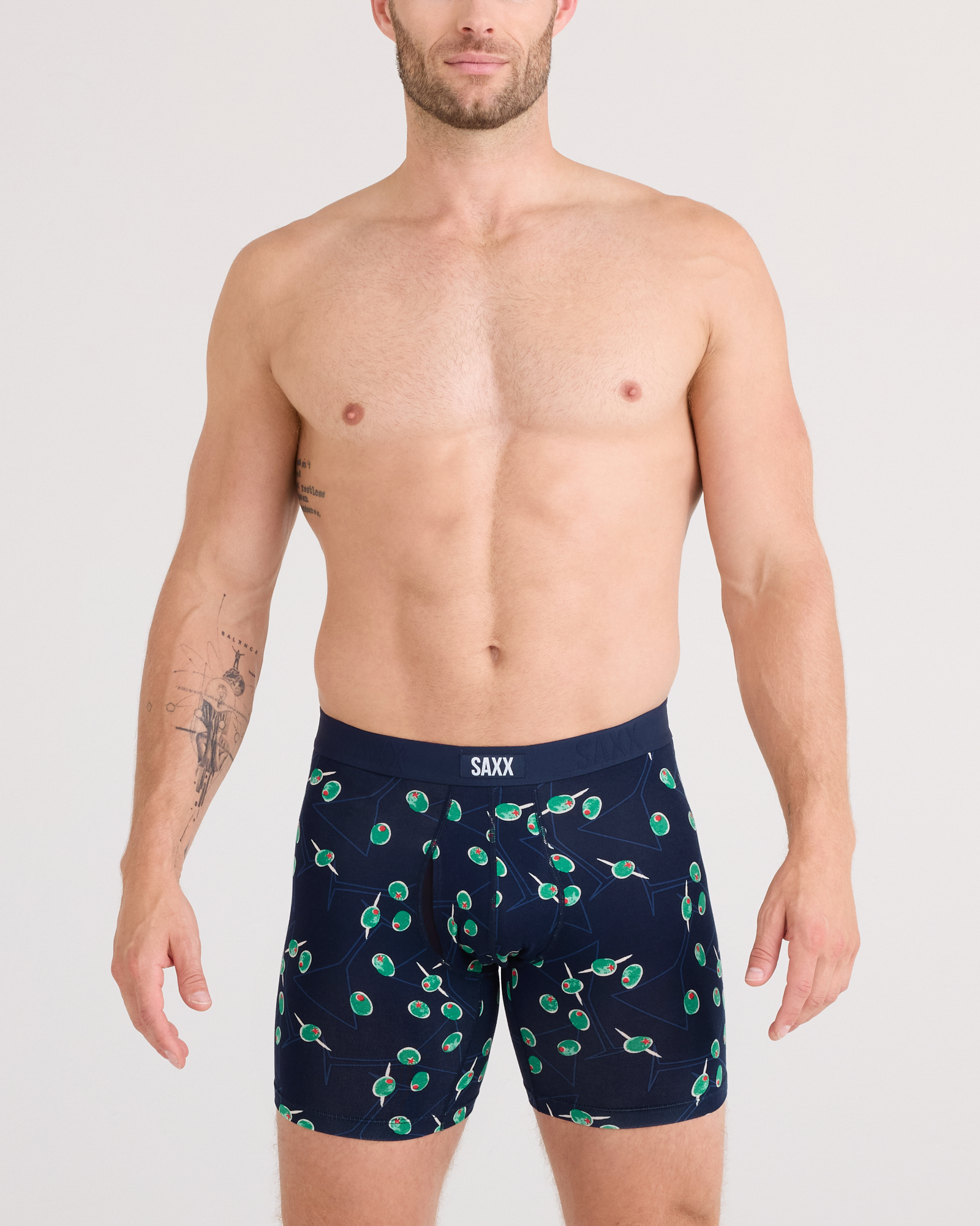 Saxx Vibe Xtra Boxer Brief Fly - Olive You Maritime