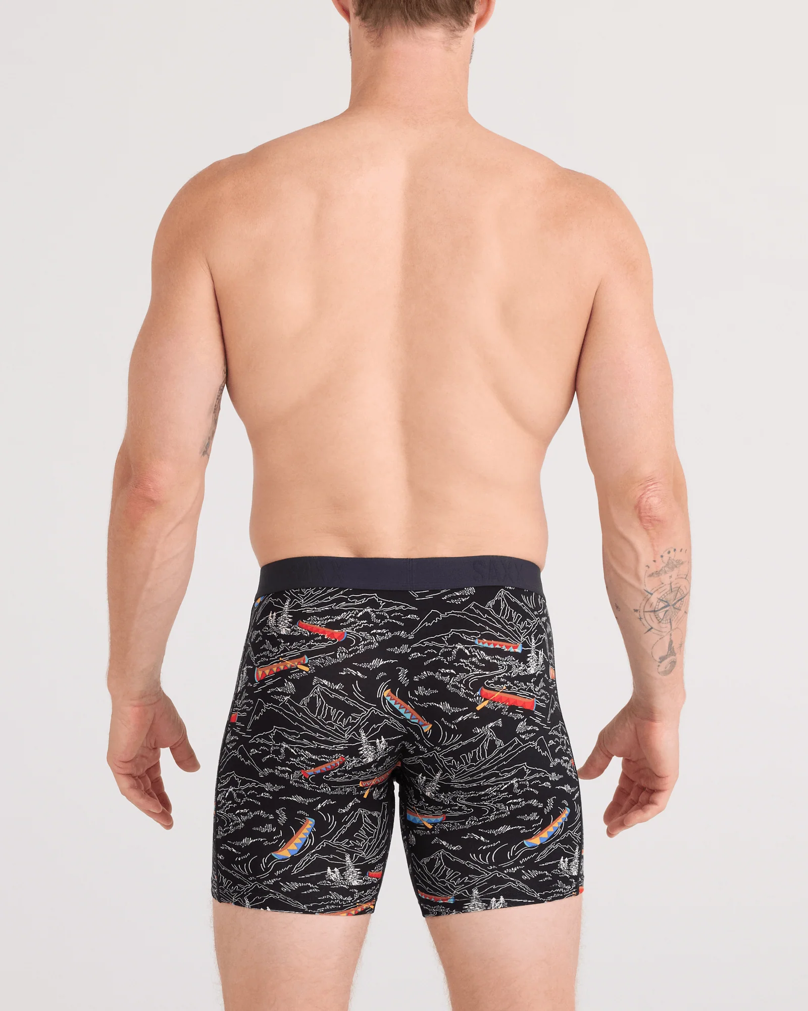 Saxx Vibe Xtra Boxer Brief Fly - Rivers Bend Black