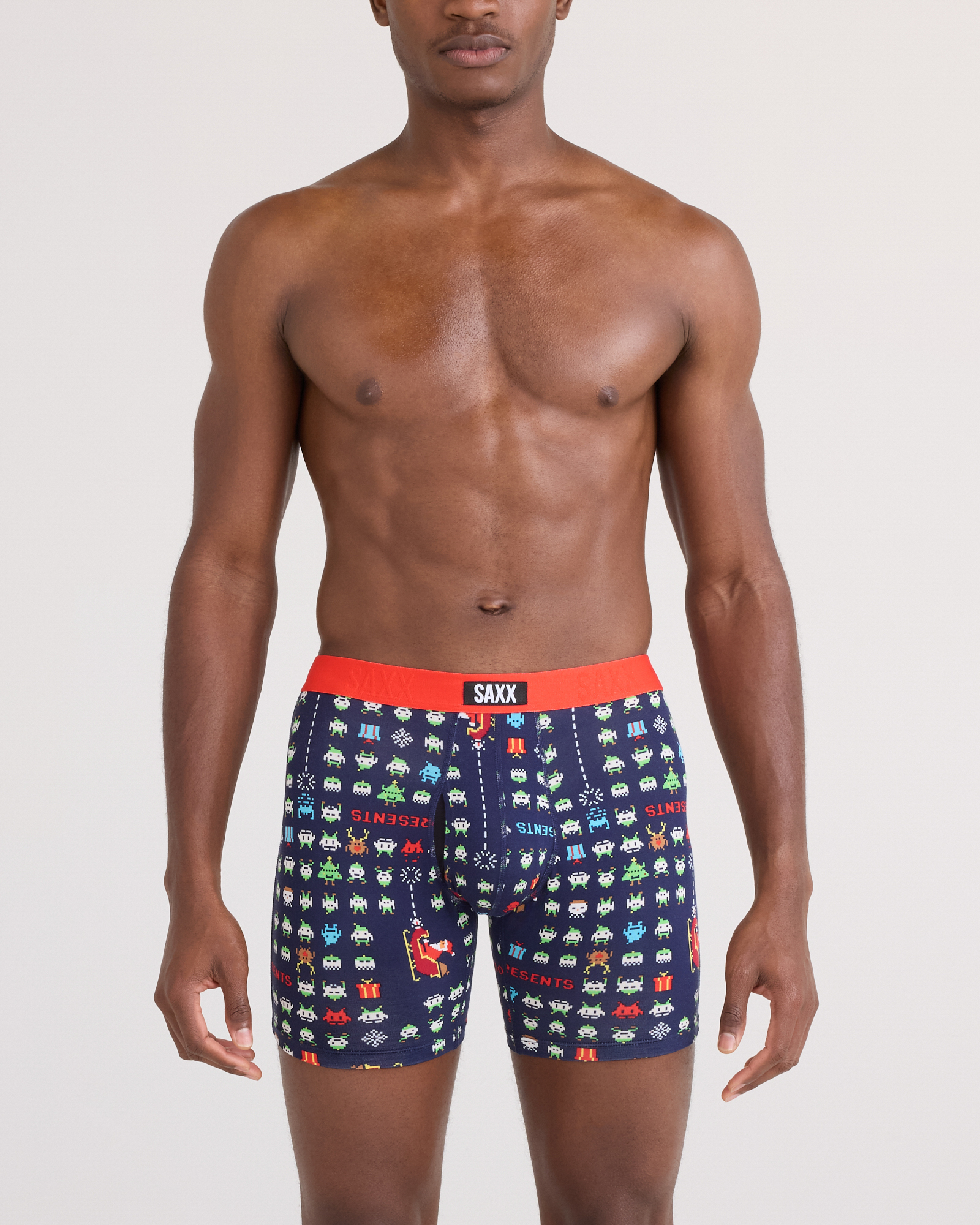 Saxx Vibe Xtra Boxer Brief Fly - Sleigh Invaders Maritime