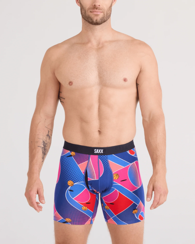 Saxx Vibe Xtra Boxer Brief Fly - Sport Court Multi