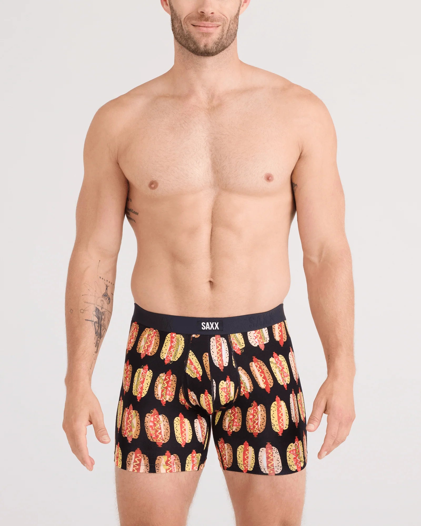 Saxx Vibe Xtra Boxer Brief Fly - Super Dawgs Black