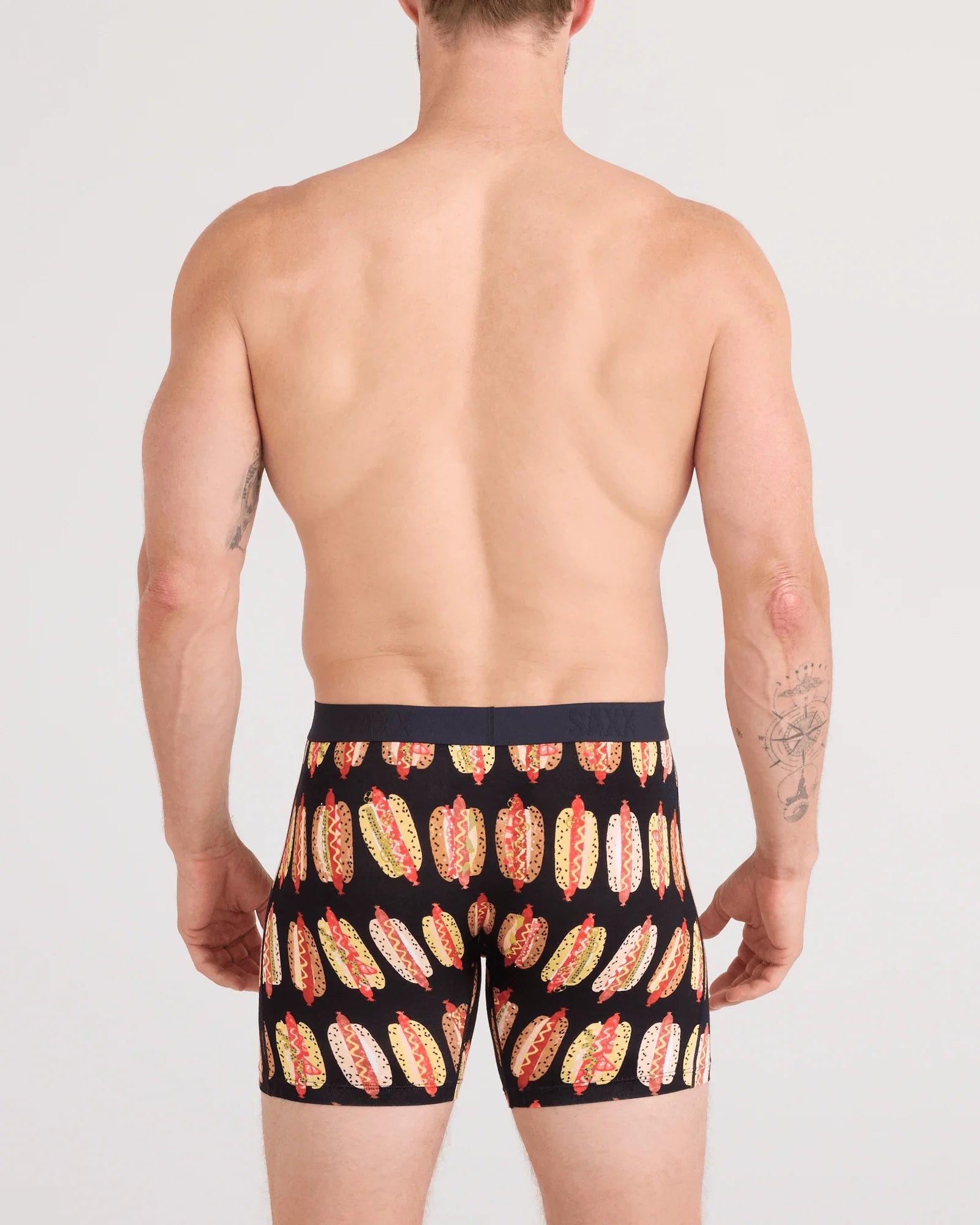 Saxx Vibe Xtra Boxer Brief Fly - Super Dawgs Black