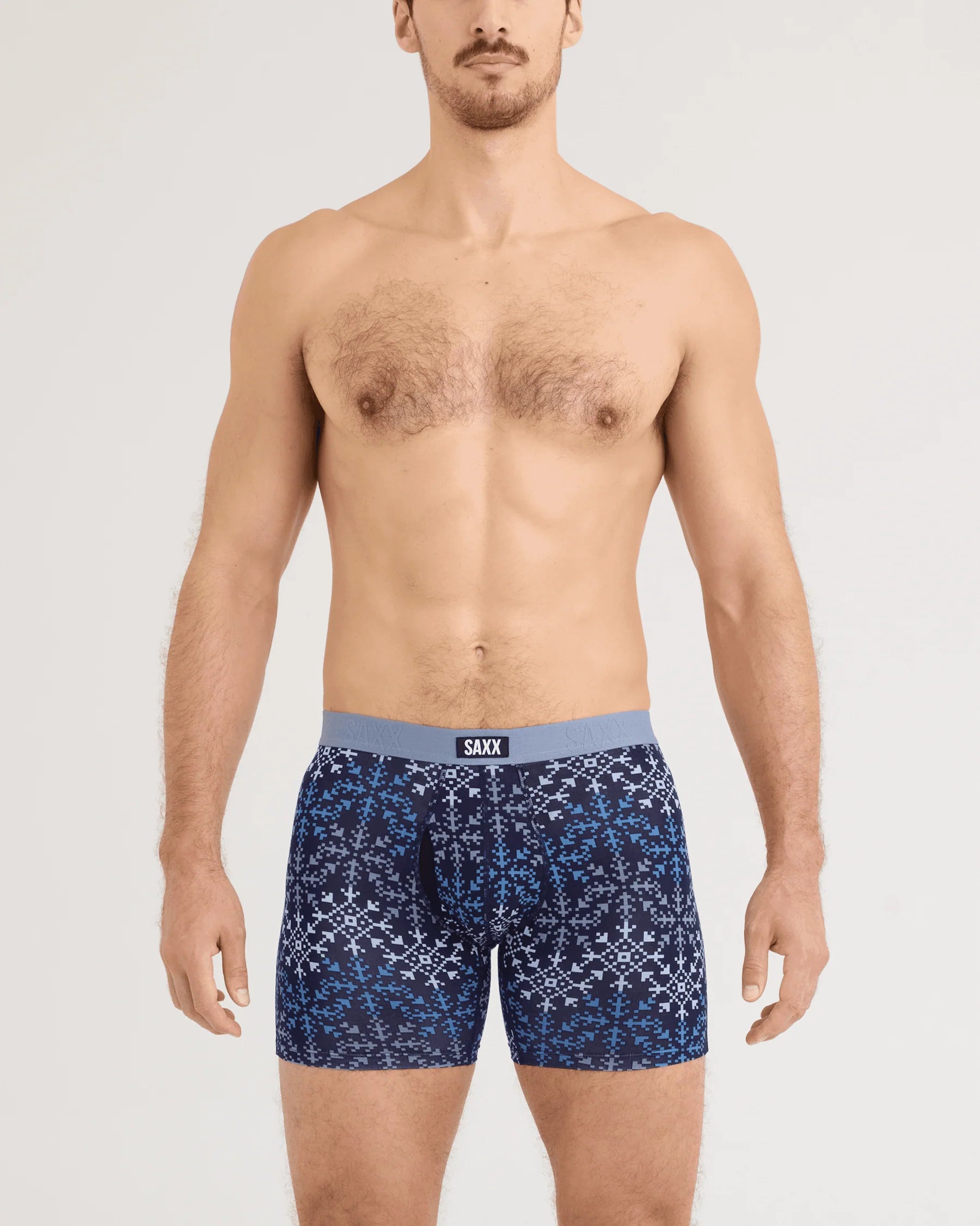 Saxx Vibe Xtra Soft Comfort Boxer Brief Fly 2 Pack - Snowflake