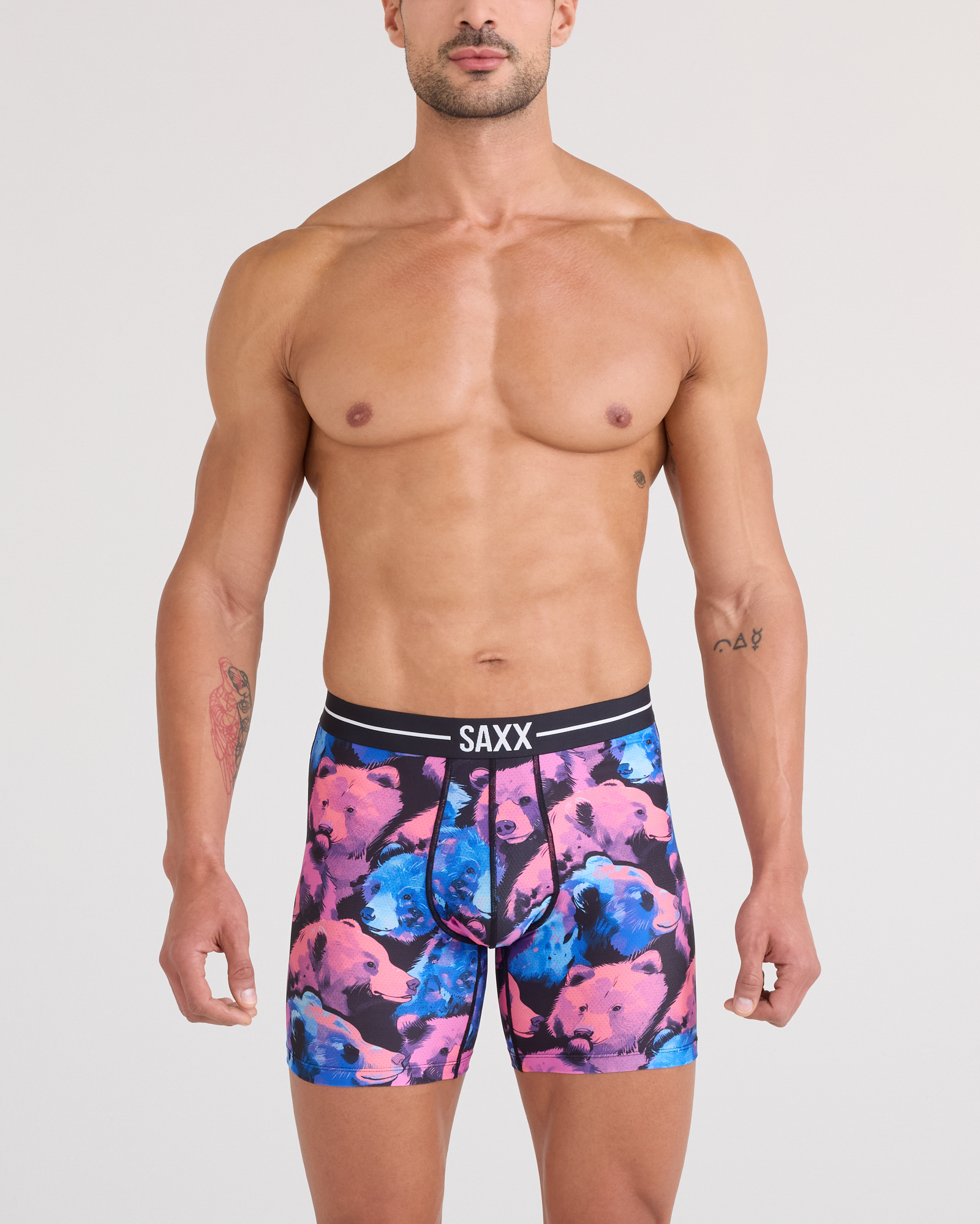 Saxx Volt Breathable Mesh Boxer - Beartastic Multi
